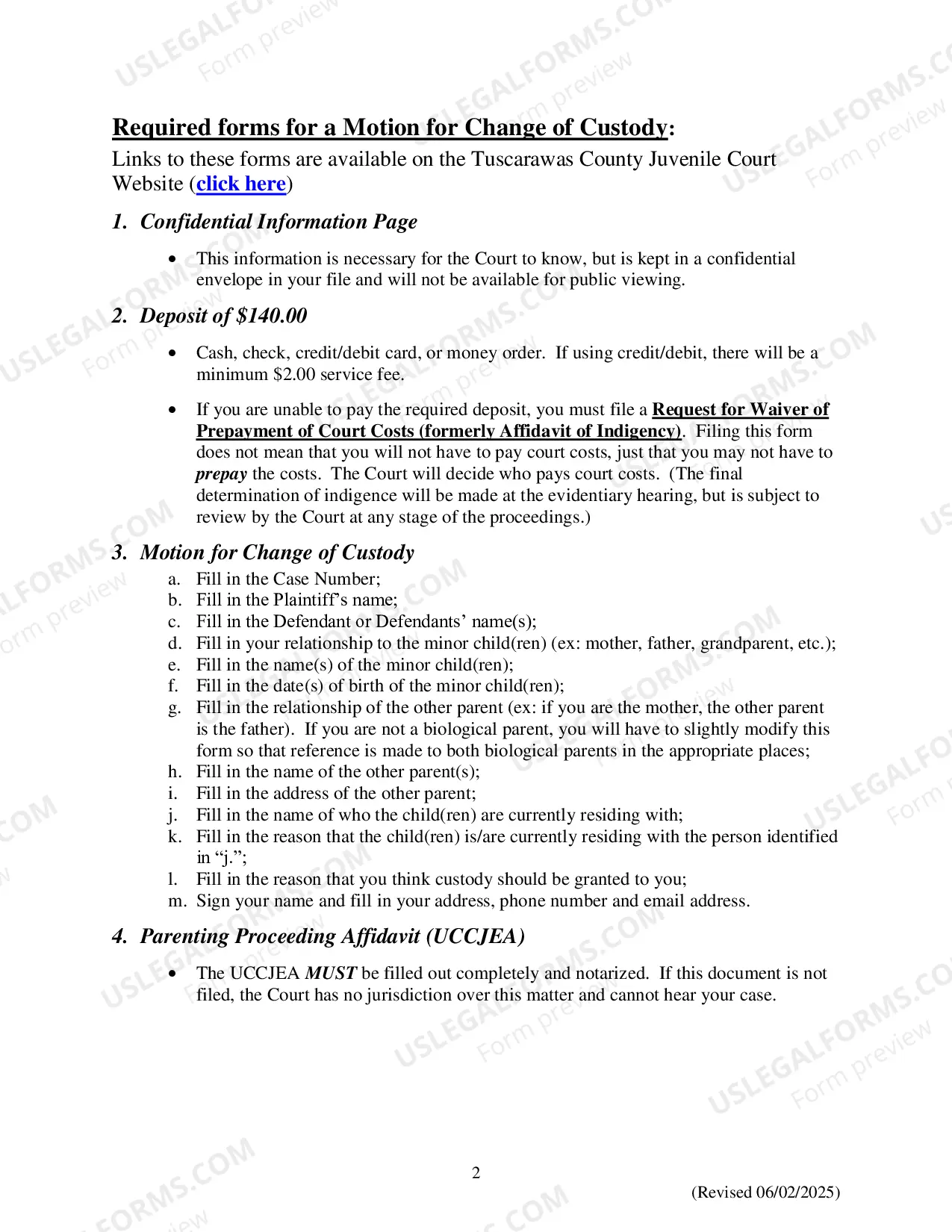 Preview Motion For Change Of Custody