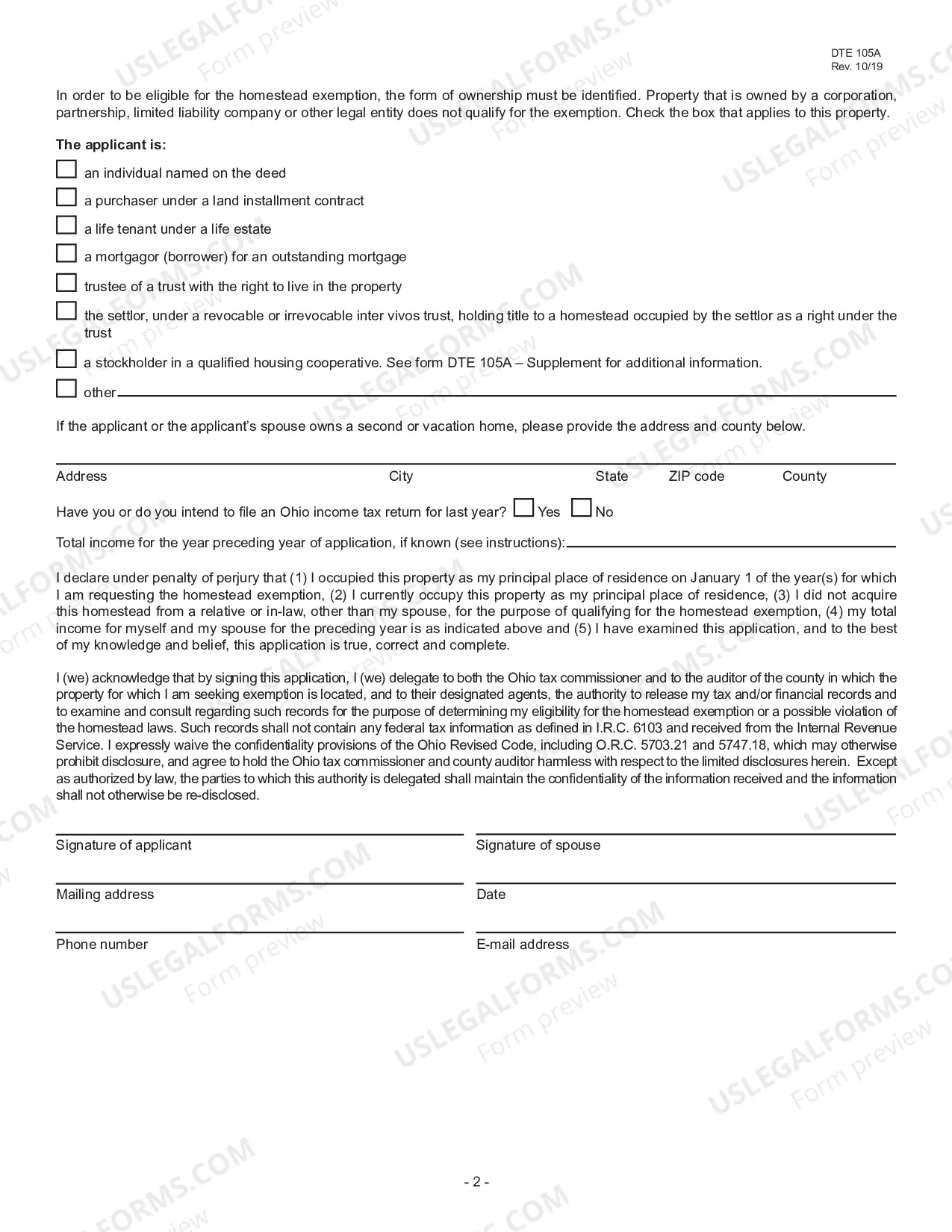 Preview Continuing Homestead Exemption Application For Senior Citizens Disabled Persons And Surviving Spouses