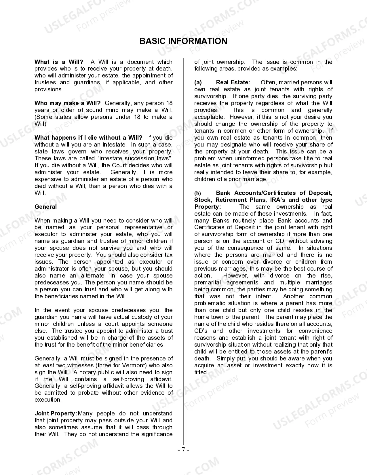 Preview Last Will and Testament for Married person with Minor Children from Prior Marriage