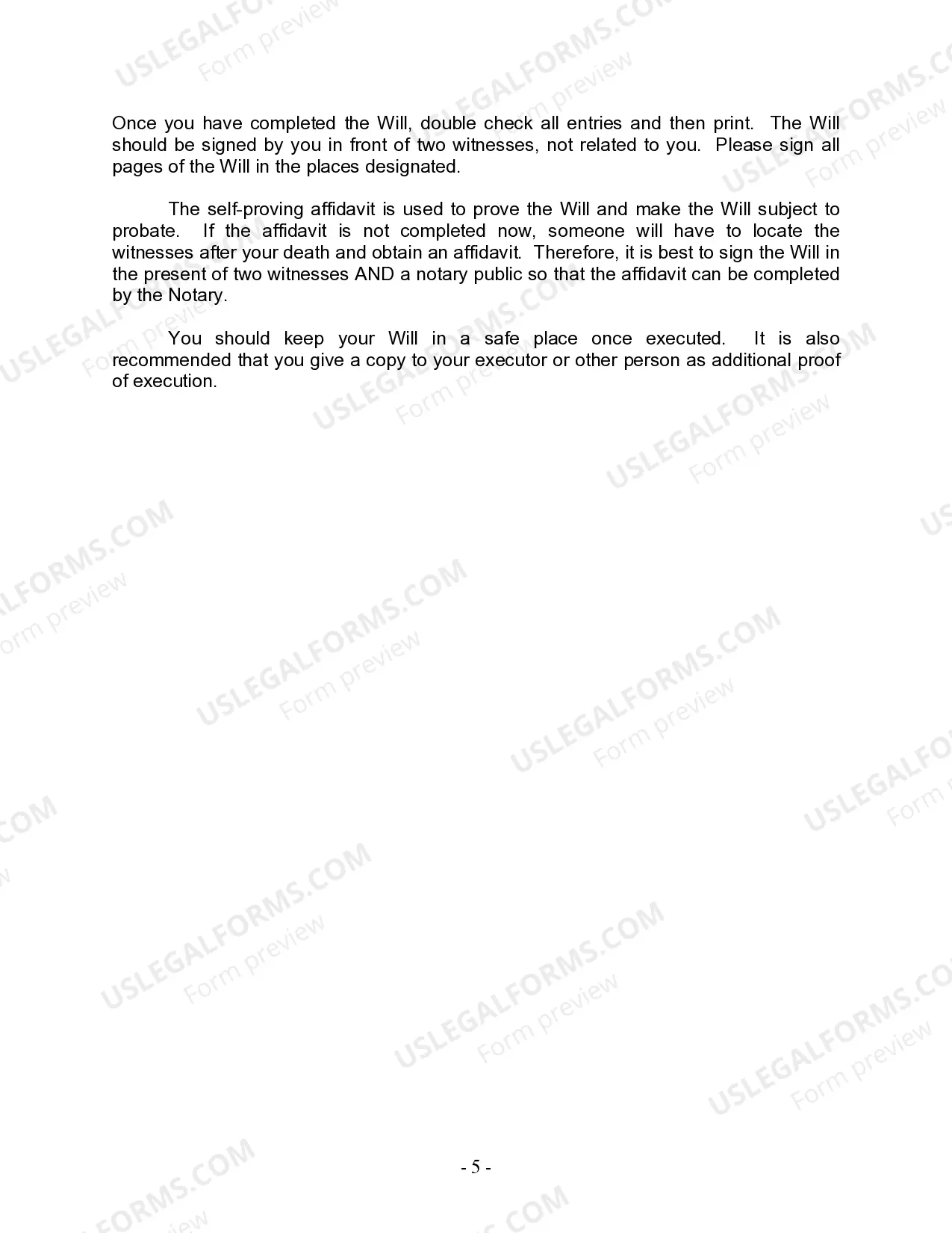 Preview Last Will and Testament for Married Person with Adult and Minor Children from Prior Marriage