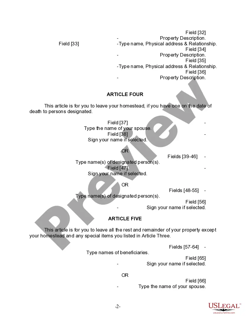 Preview Last Will and Testament for Divorced and Remarried Person with Mine, Yours and Ours Children