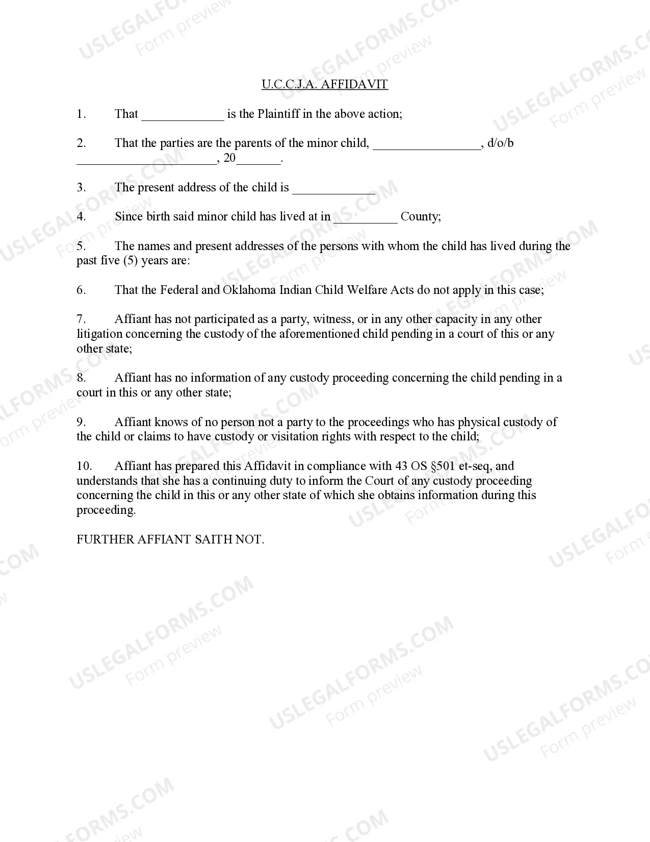 Preview Petition for Divorce