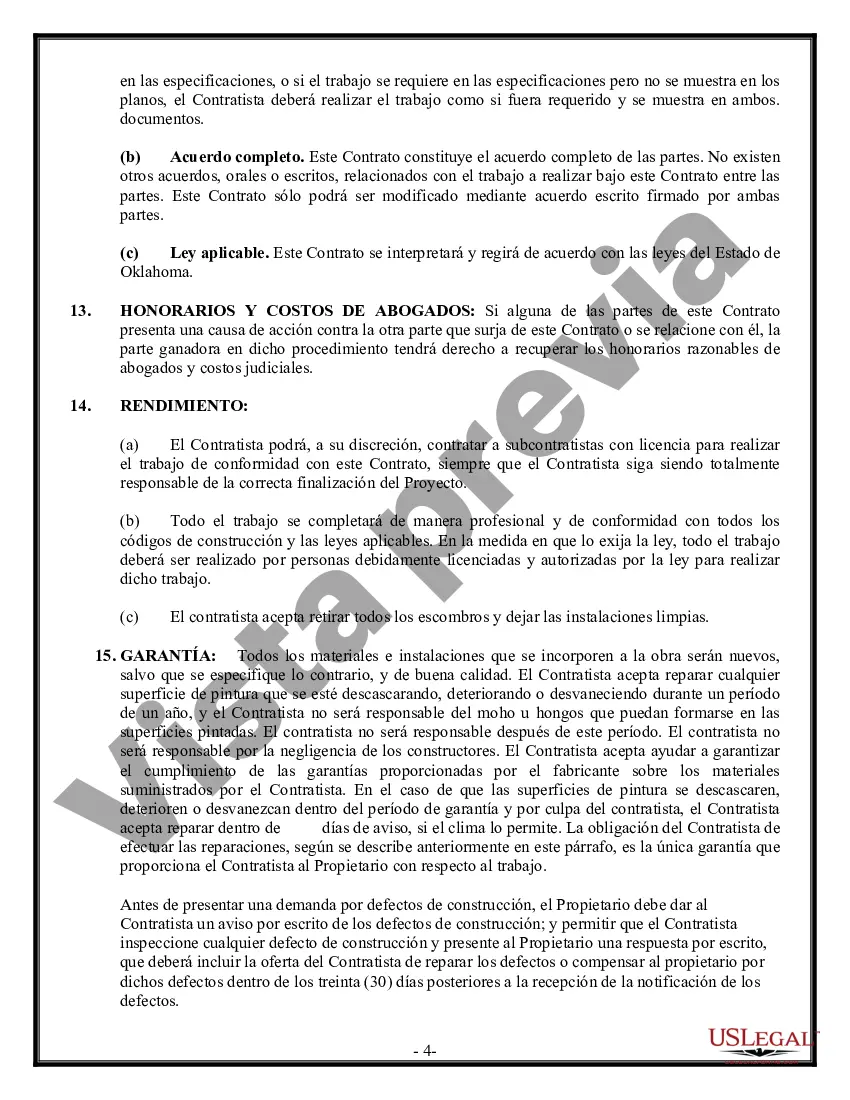 Preview Contrato de pintura para contratista