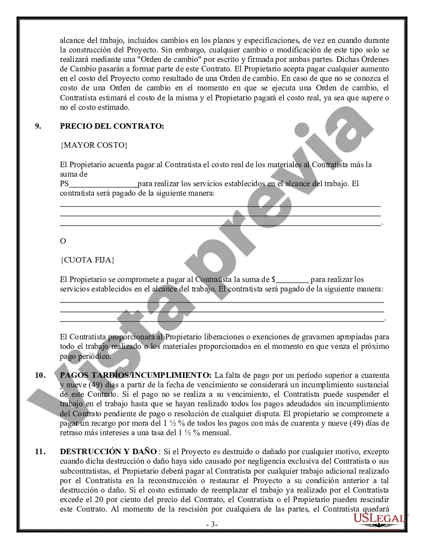 Preview Contrato de albañil de hormigón para contratista