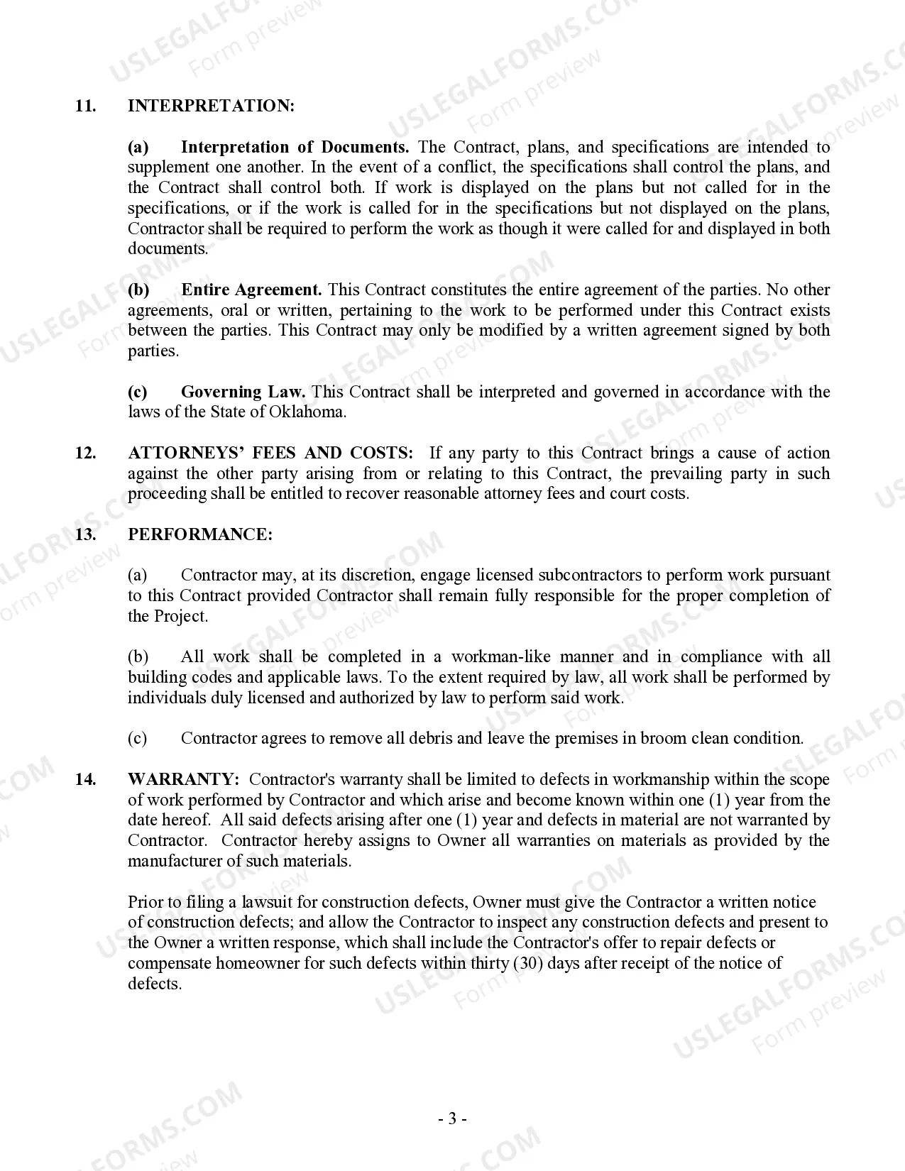 Preview Refrigeration Contract for Contractor