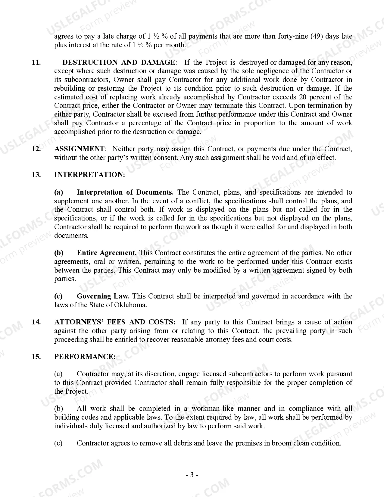 Preview Brick Mason Contract for Contractor