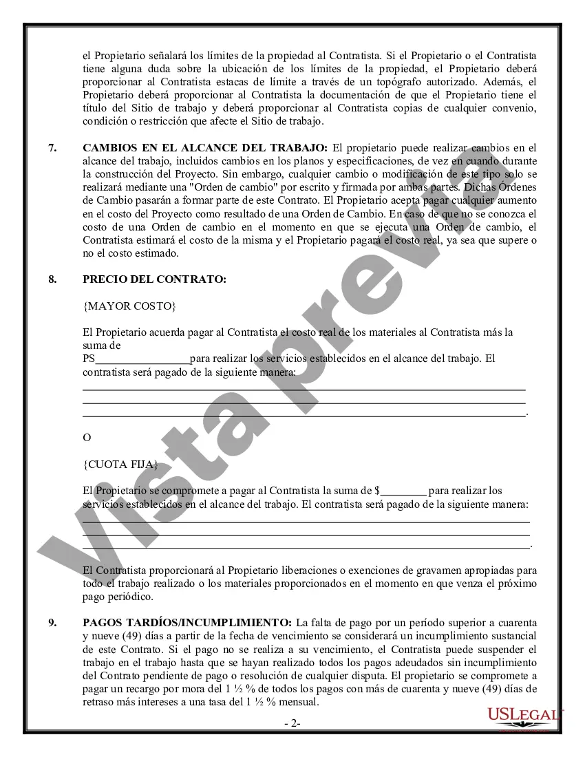 Preview Contrato de techado para contratista