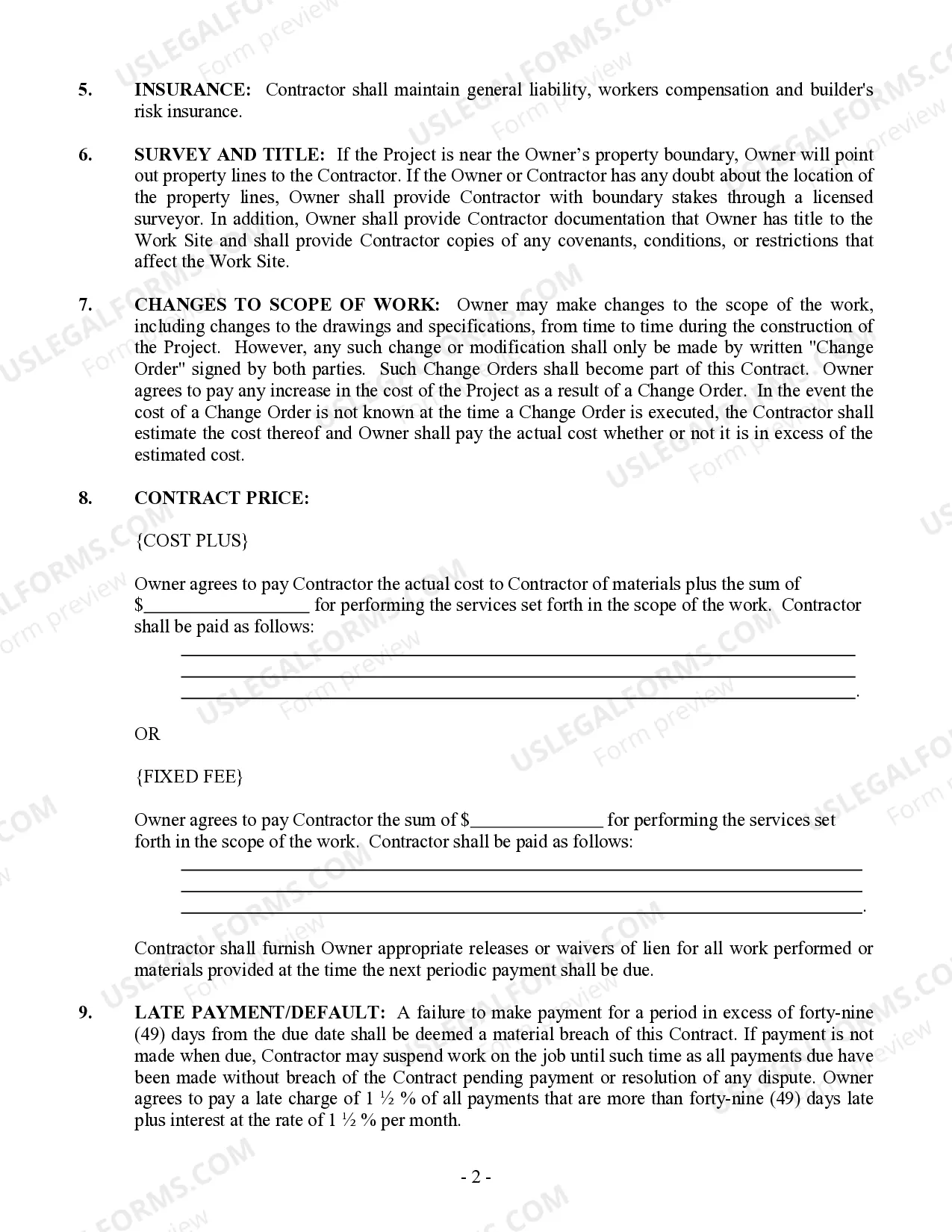 Preview Sheetrock Drywall Contract for Contractor