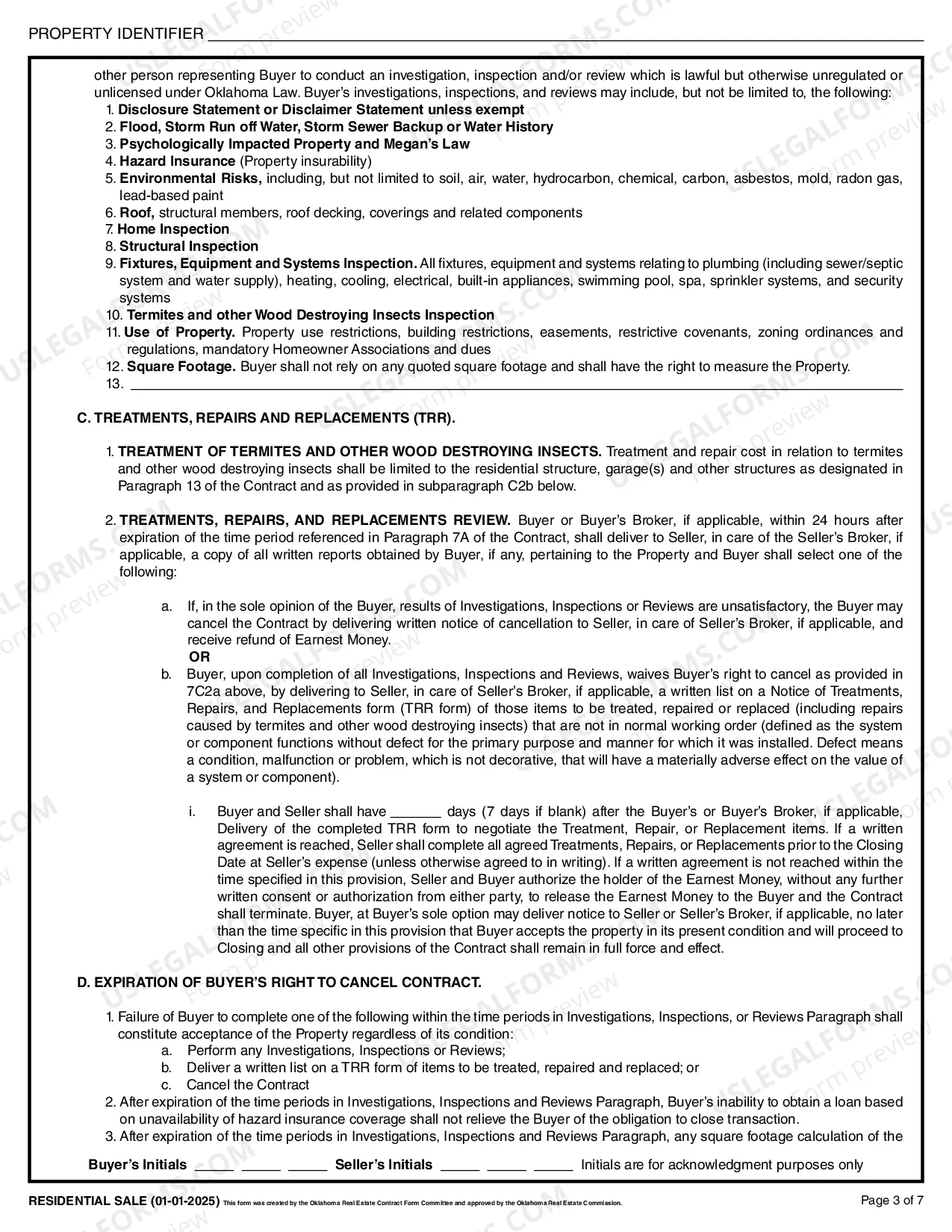 Preview Contract for Sale and Purchase of Real Estate with No Broker for Residential Home Sale Agreement