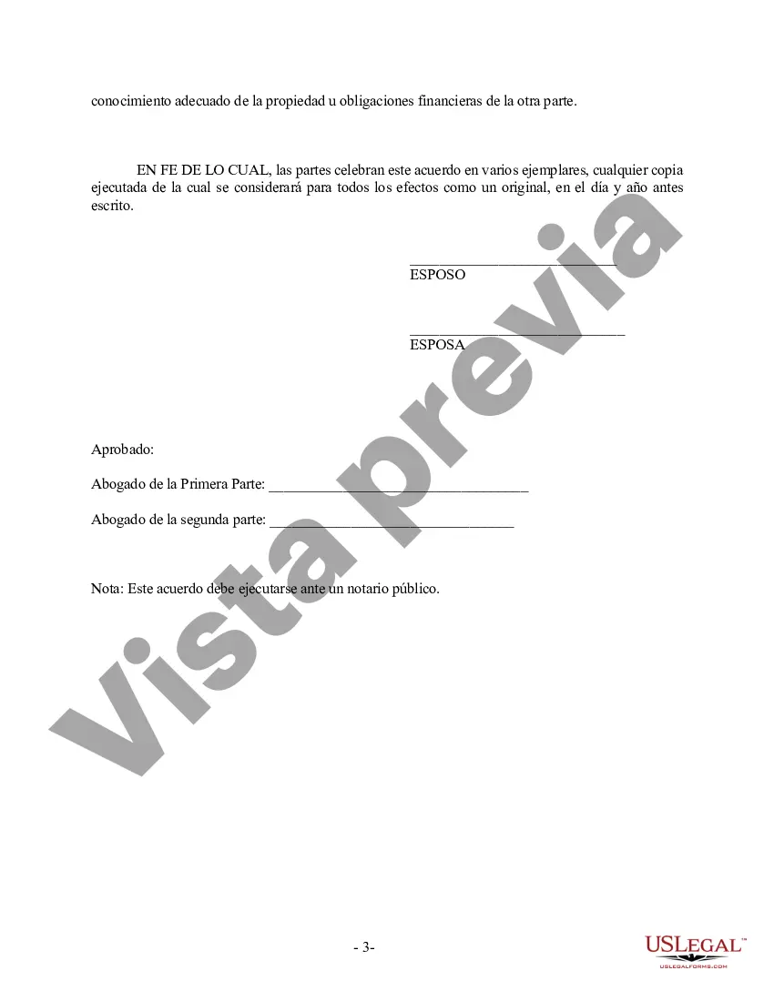 Preview Enmienda al Acuerdo Prenupcial o Prematrimonial