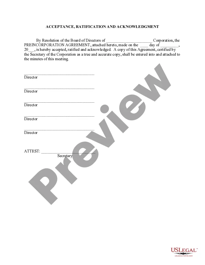 Preview Oklahoma Pre-Incorporation Agreement, Shareholders Agreement and Confidentiality Agreement