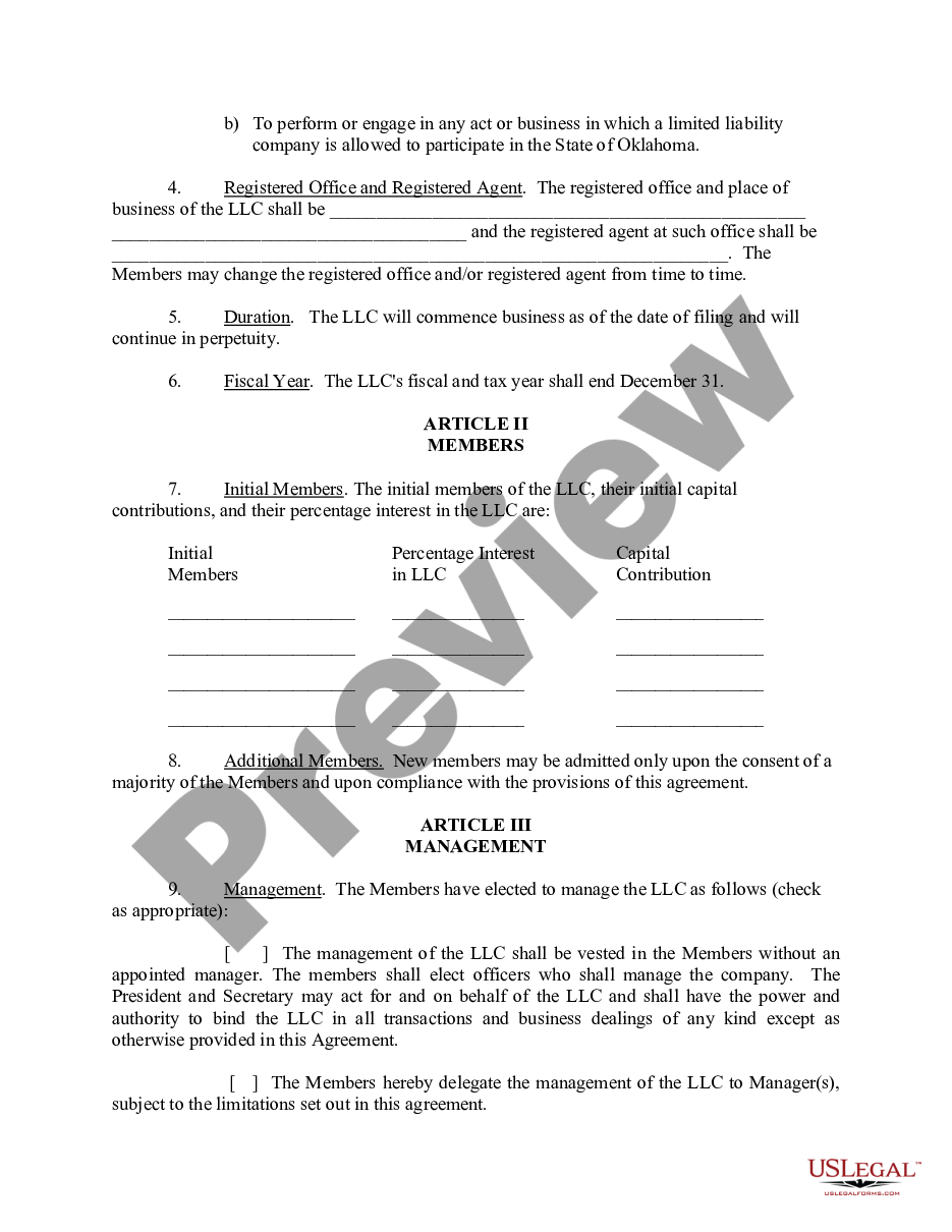 page 2 Limited Liability Company LLC Operating Agreement preview