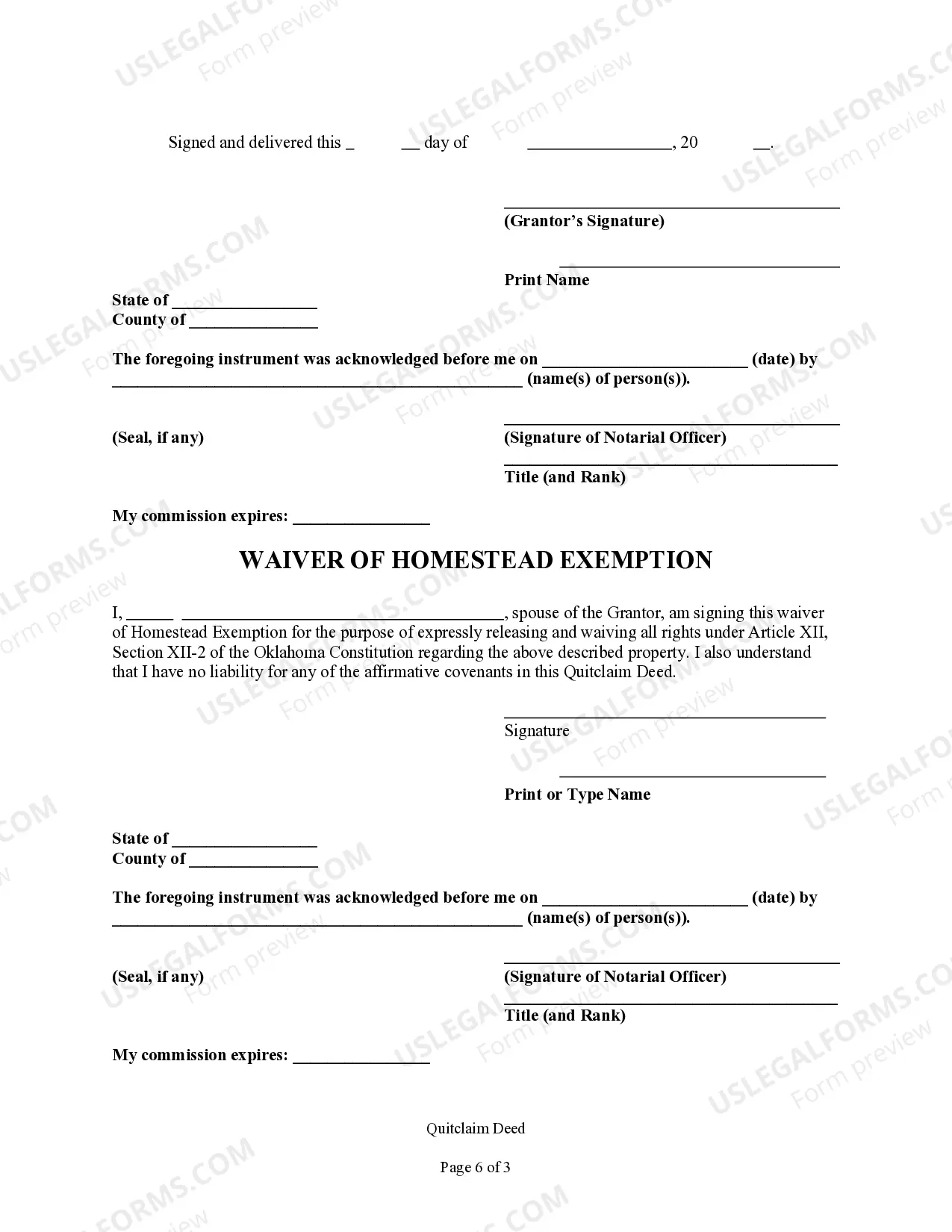 Preview Quitclaim Deed from Individual to Husband and Wife