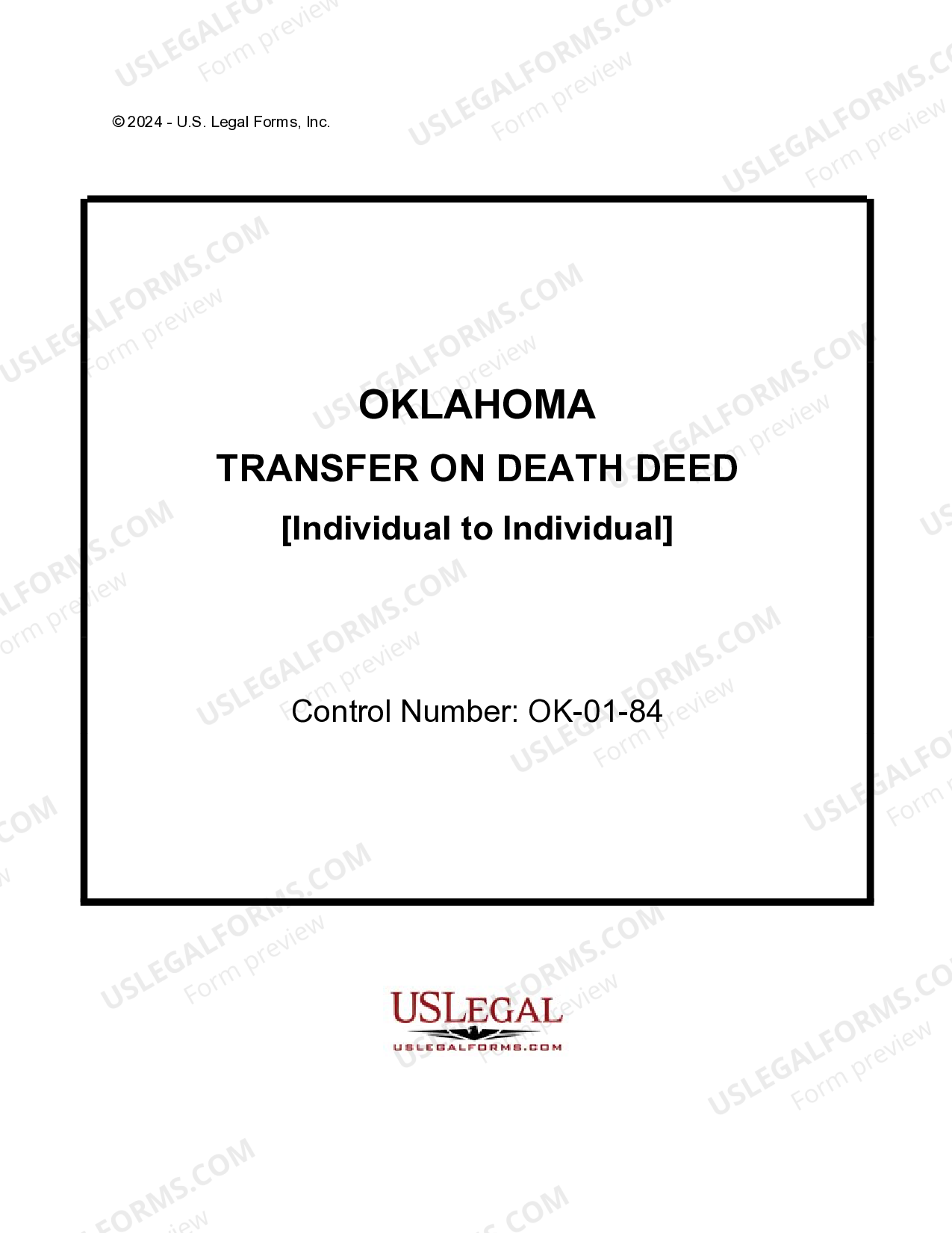 Oklahoma Transfer on Death Deed from Individual to Individual