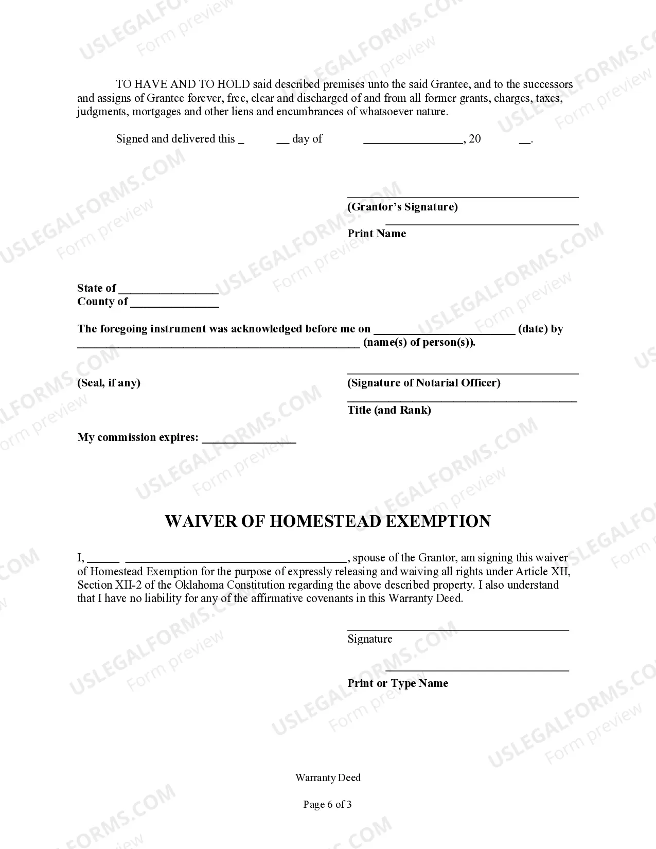 Preview Warranty Deed from Individual to a Trust