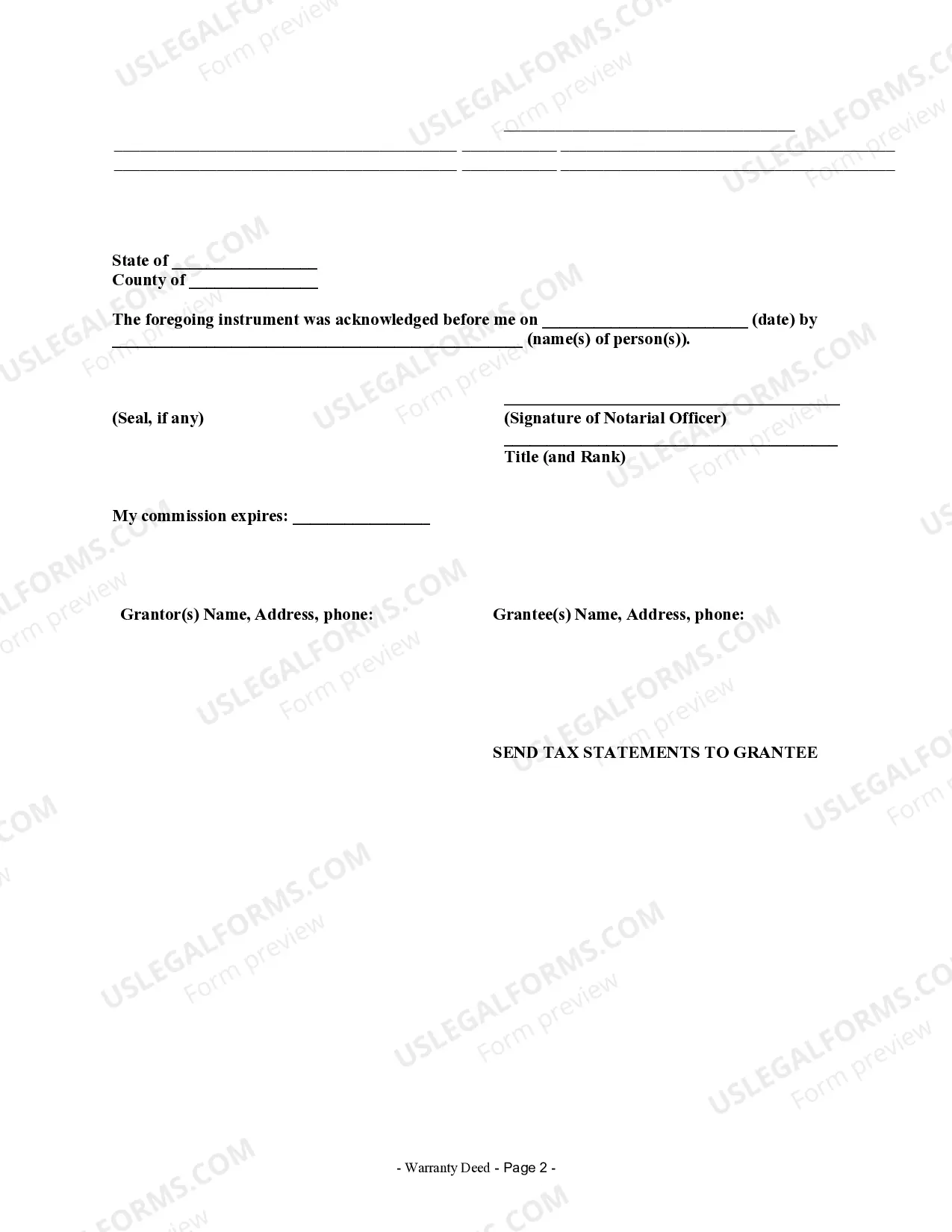 Preview Warranty Deed from Husband to Himself and Wife