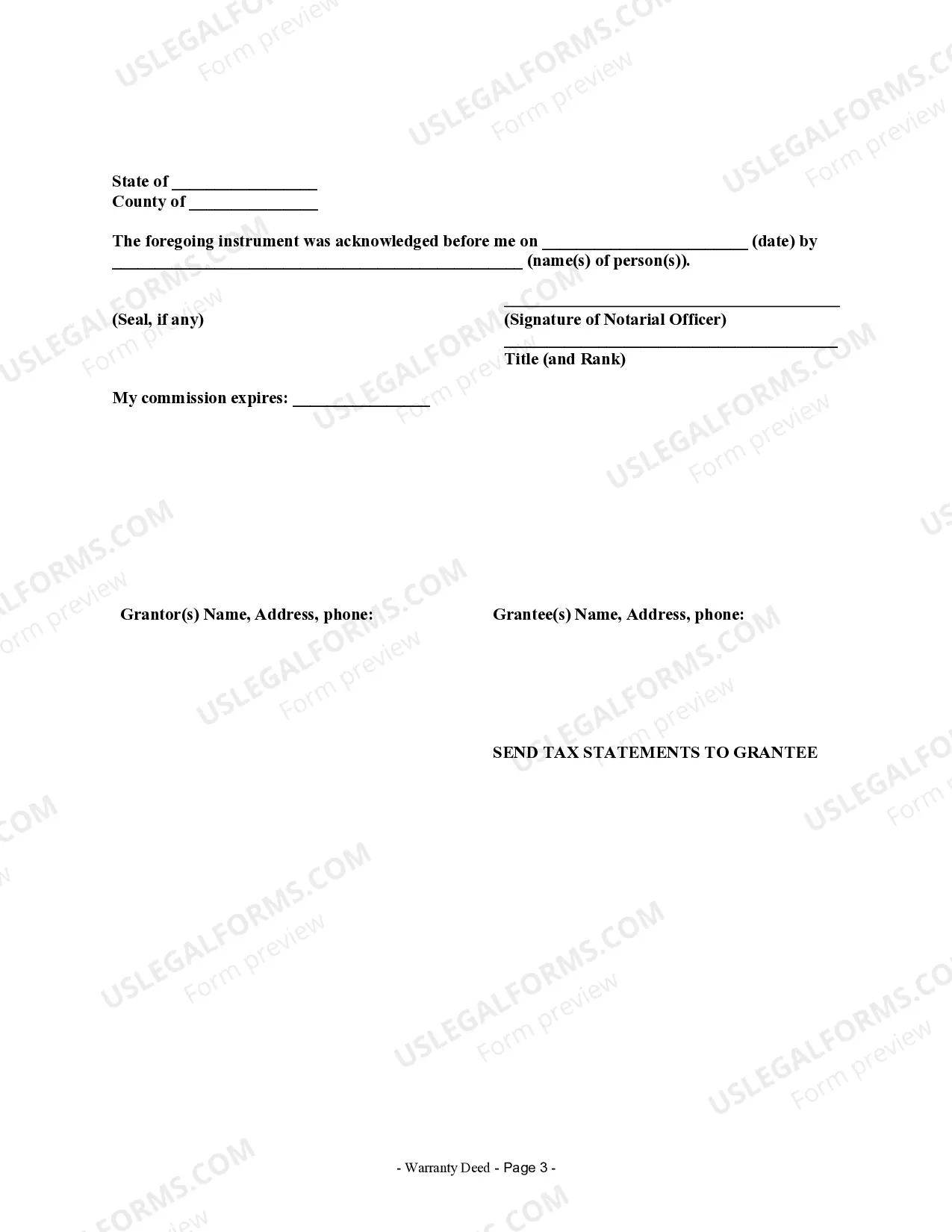 Preview Warranty Deed from Husband and Wife to Husband and Wife