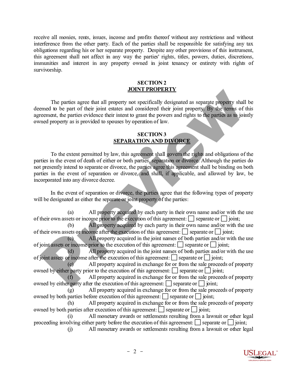 page 1 Postnuptial Property Agreement - Oklahoma preview