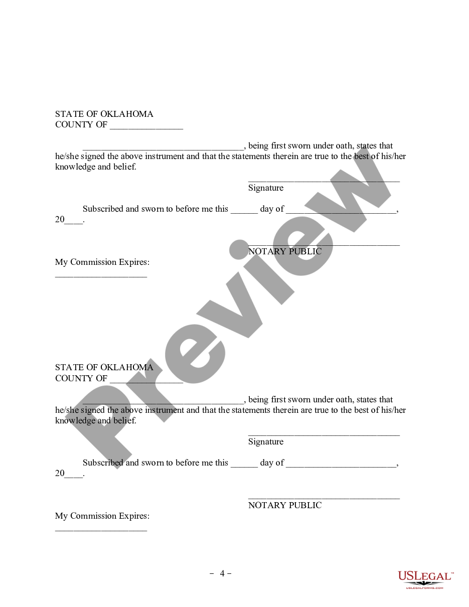 page 3 Amendment to Postnuptial Property Agreement - Oklahoma preview