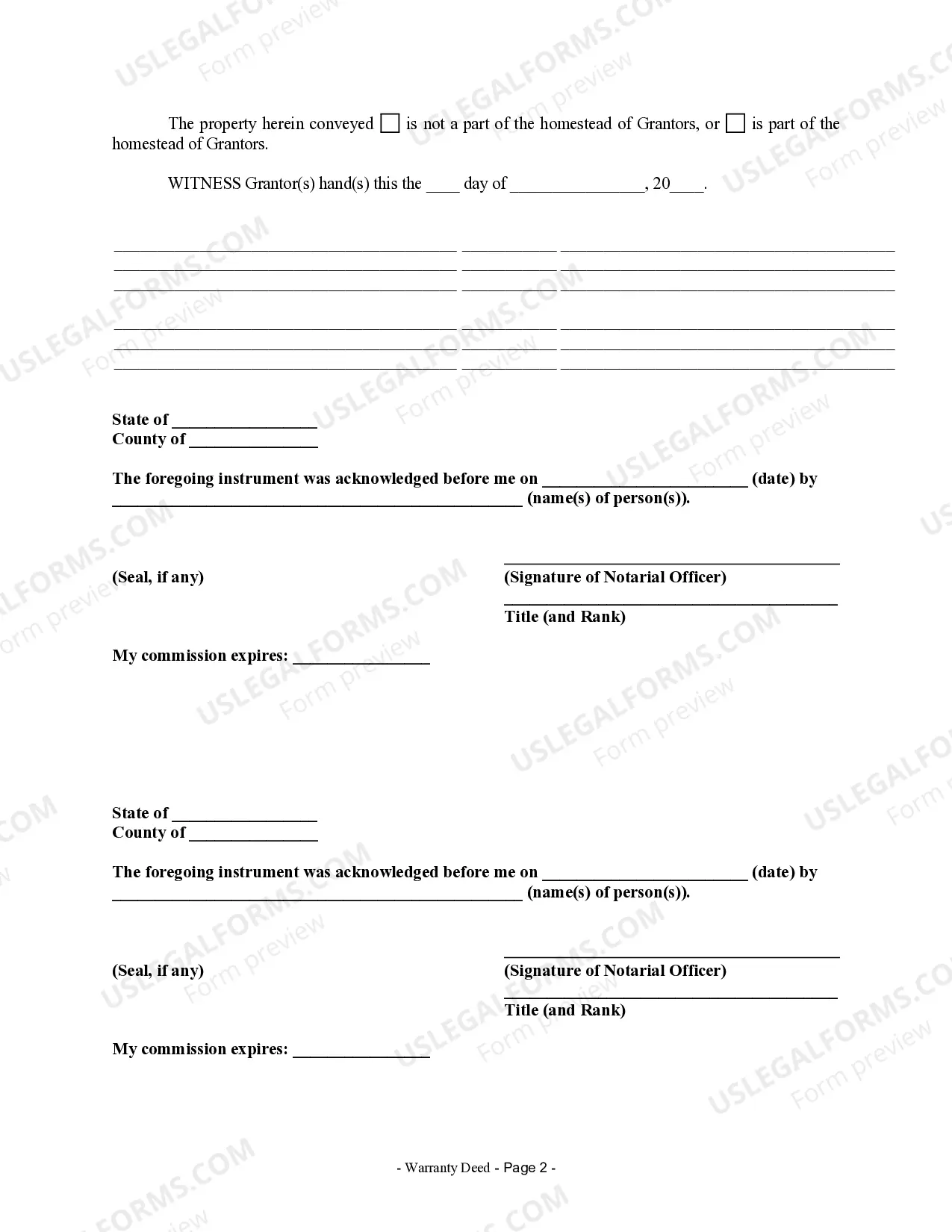 Preview Warranty Deed from Husband and Wife to an Individual