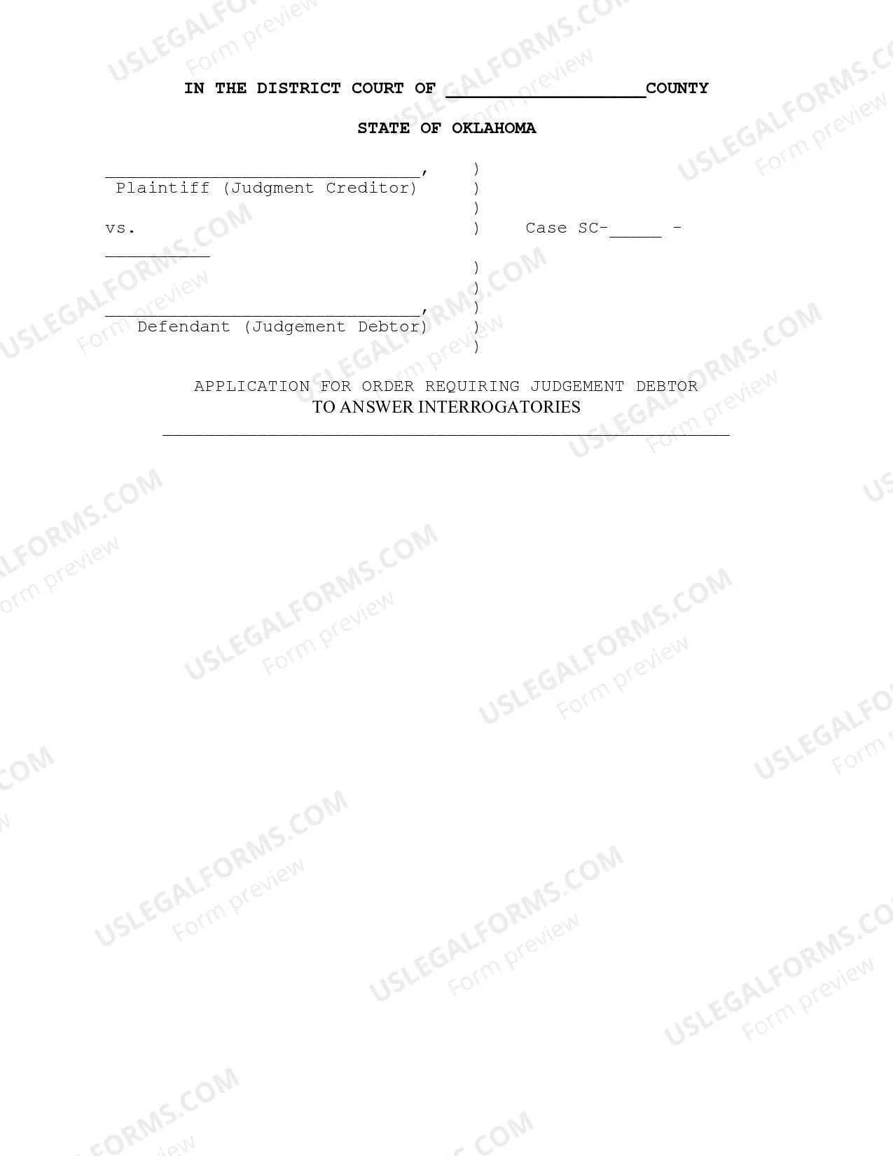 Preview Order to Answer Interrogatories