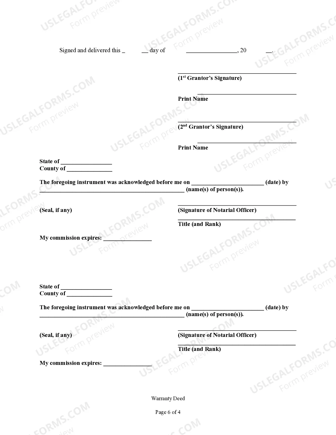Preview Warranty Deed from Two Individuals to an Individual