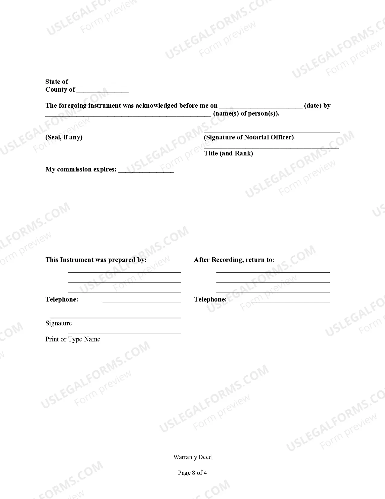 Preview Warranty Deed from Two Individuals to an Individual