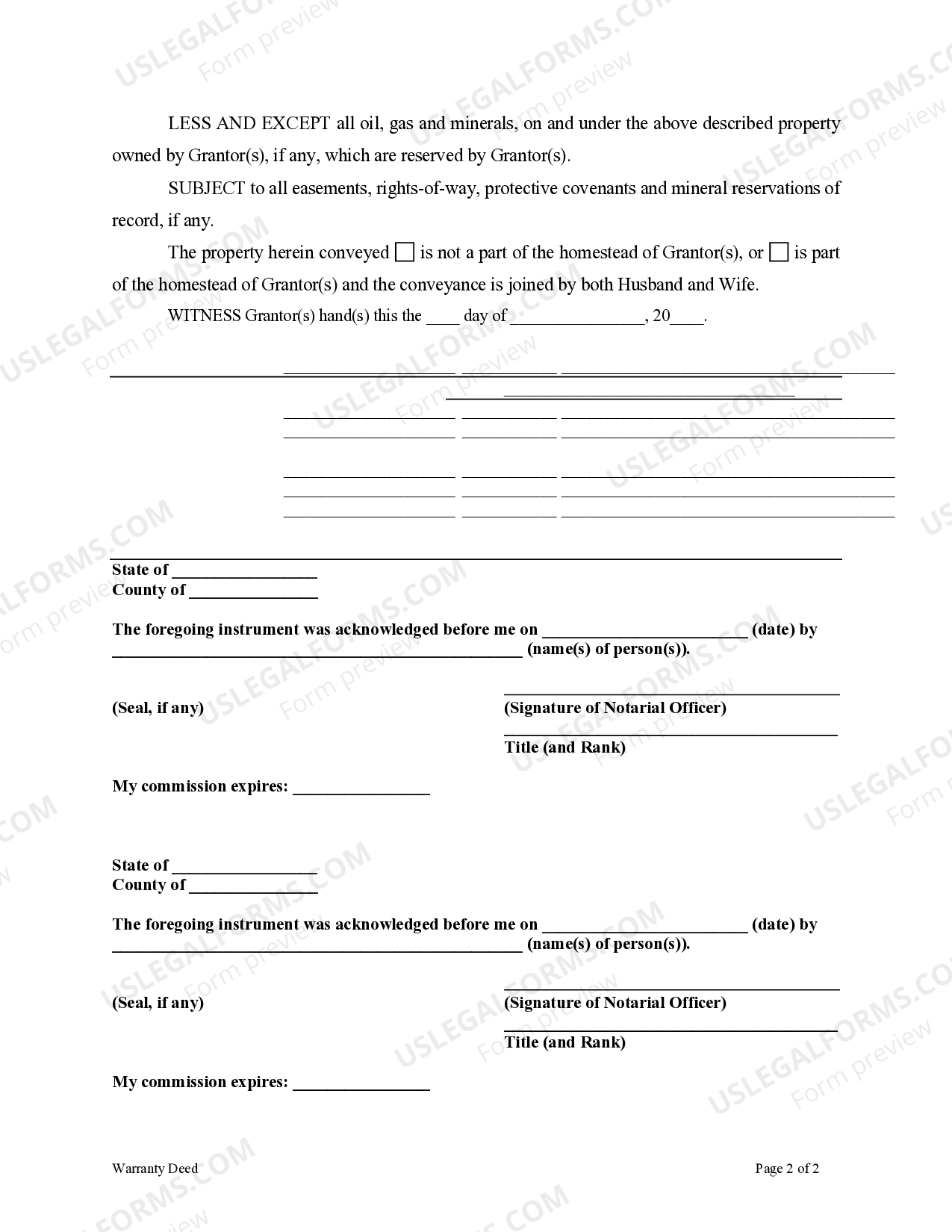 Oklahoma Warranty Deed to Child Reserving a Life Estate in the Parents