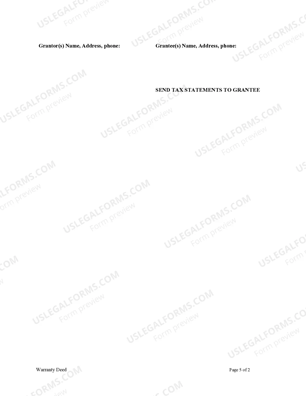 Preview Warranty Deed to Child Reserving a Life Estate in the Parents