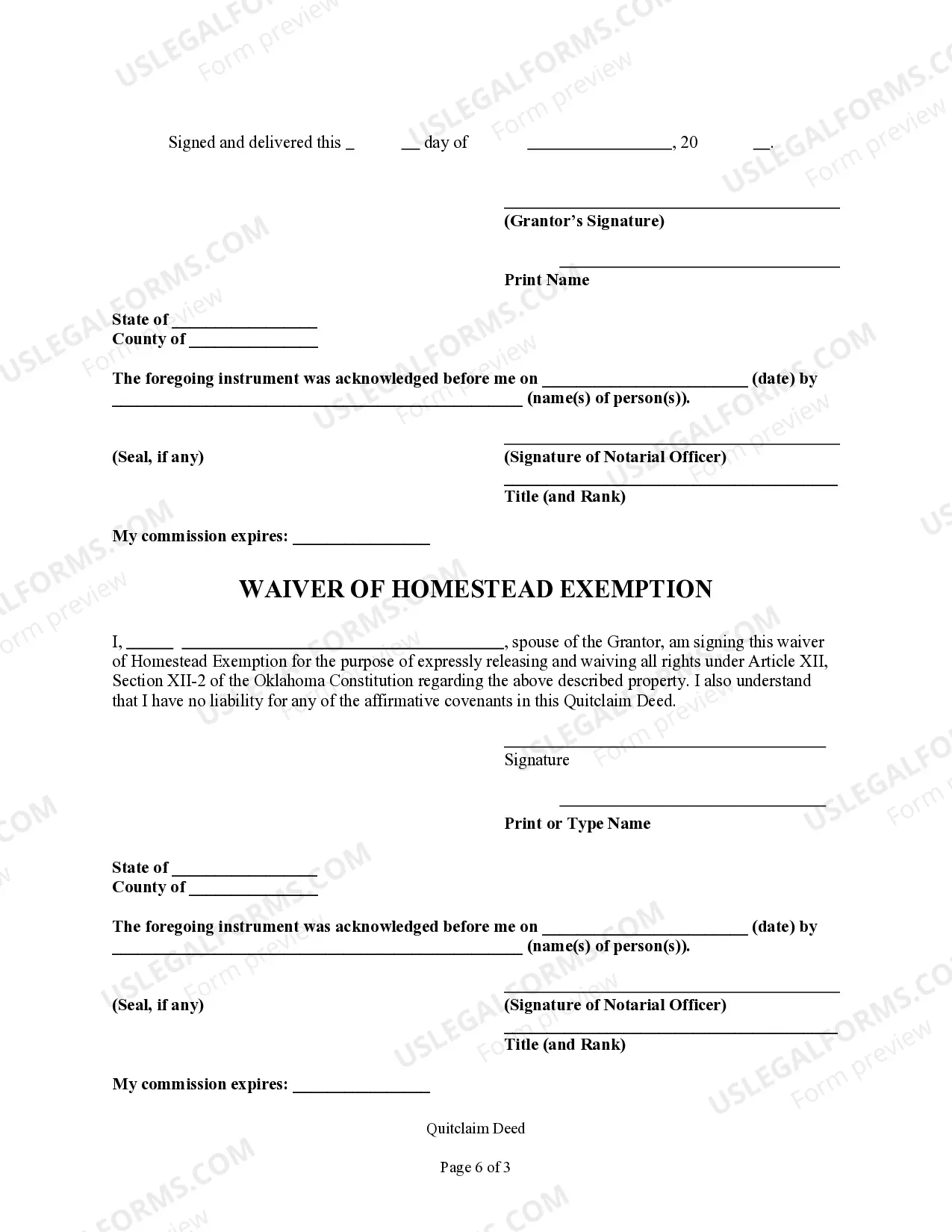 Preview Quitclaim Deed - One Individual to Four Individuals