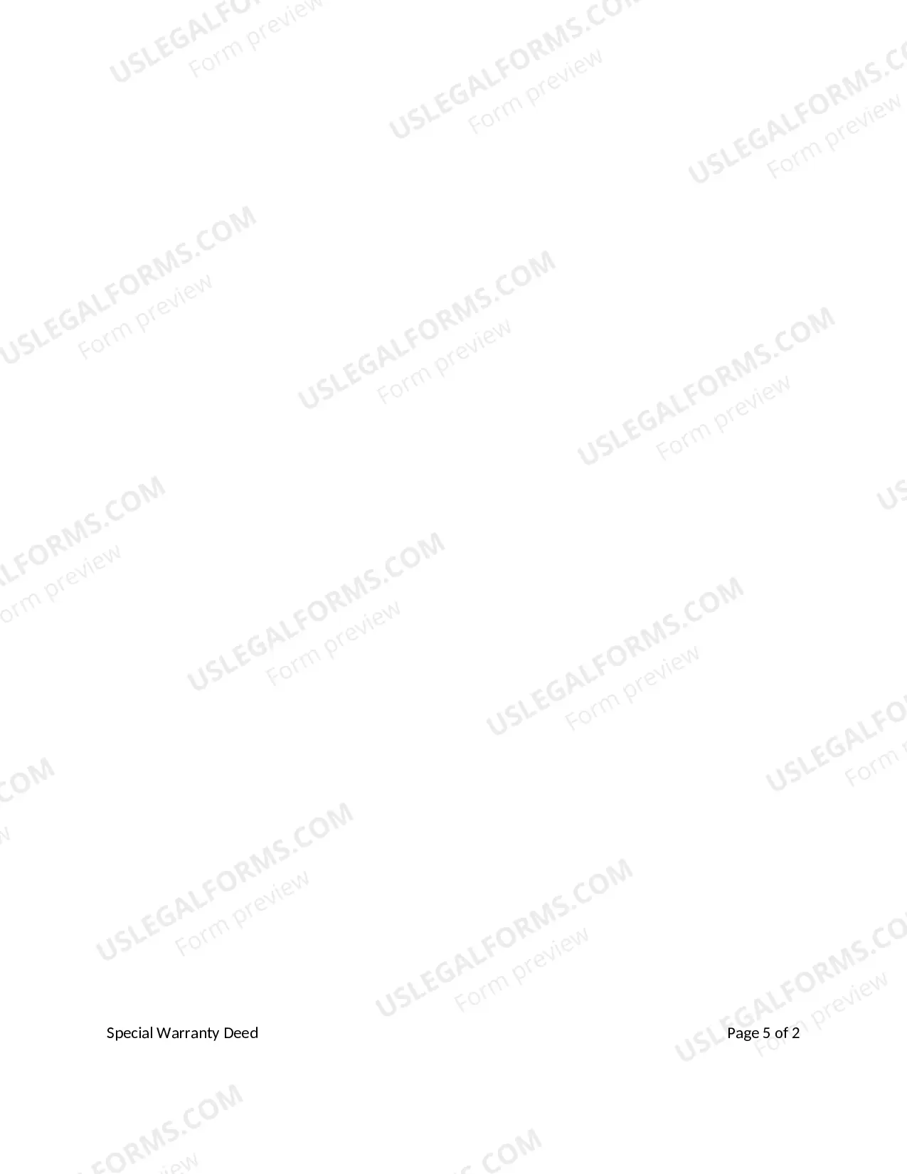 Preview Special Warranty Deed - Corporation to Individual