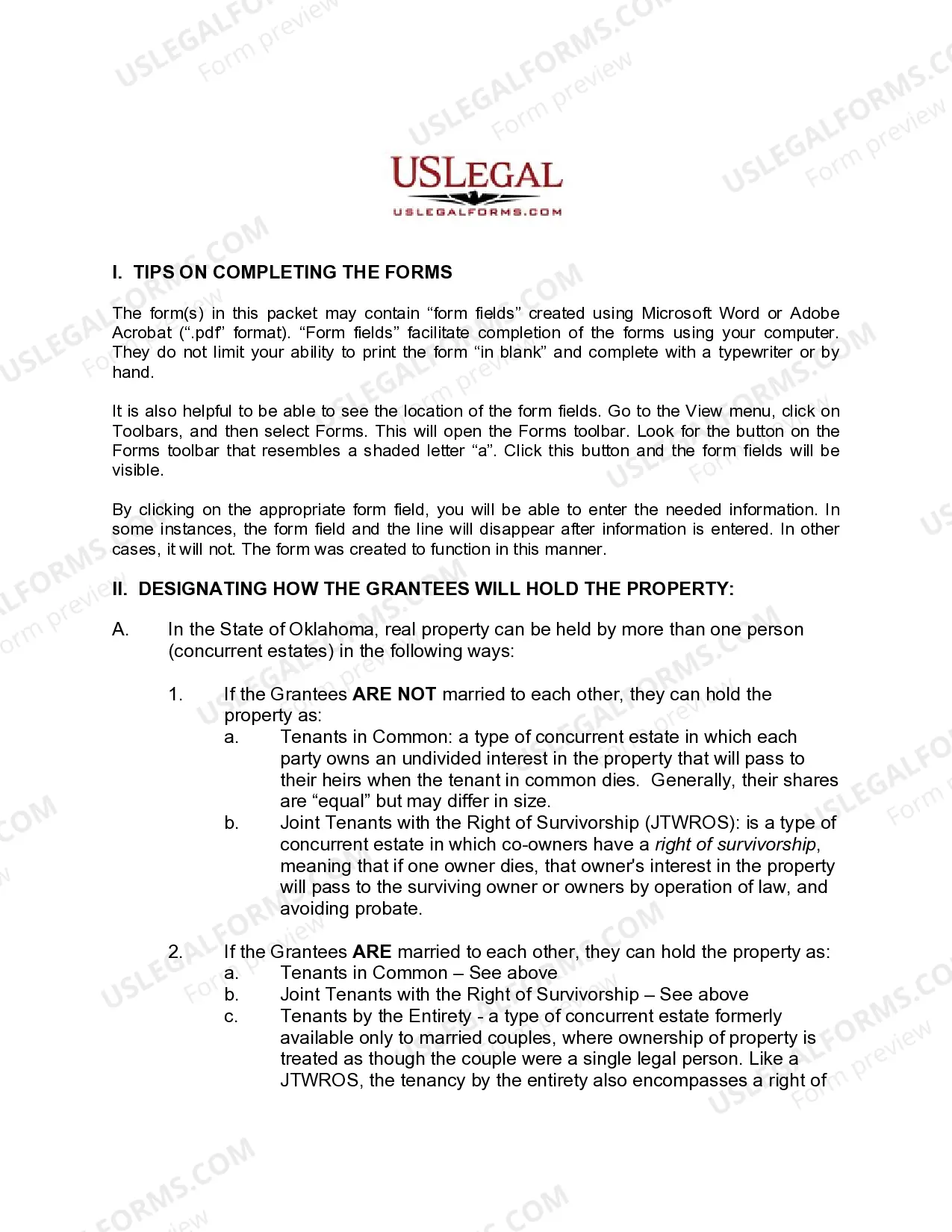 Preview Special Warranty Deed - Corporation to Two Individuals / Husband and Wife