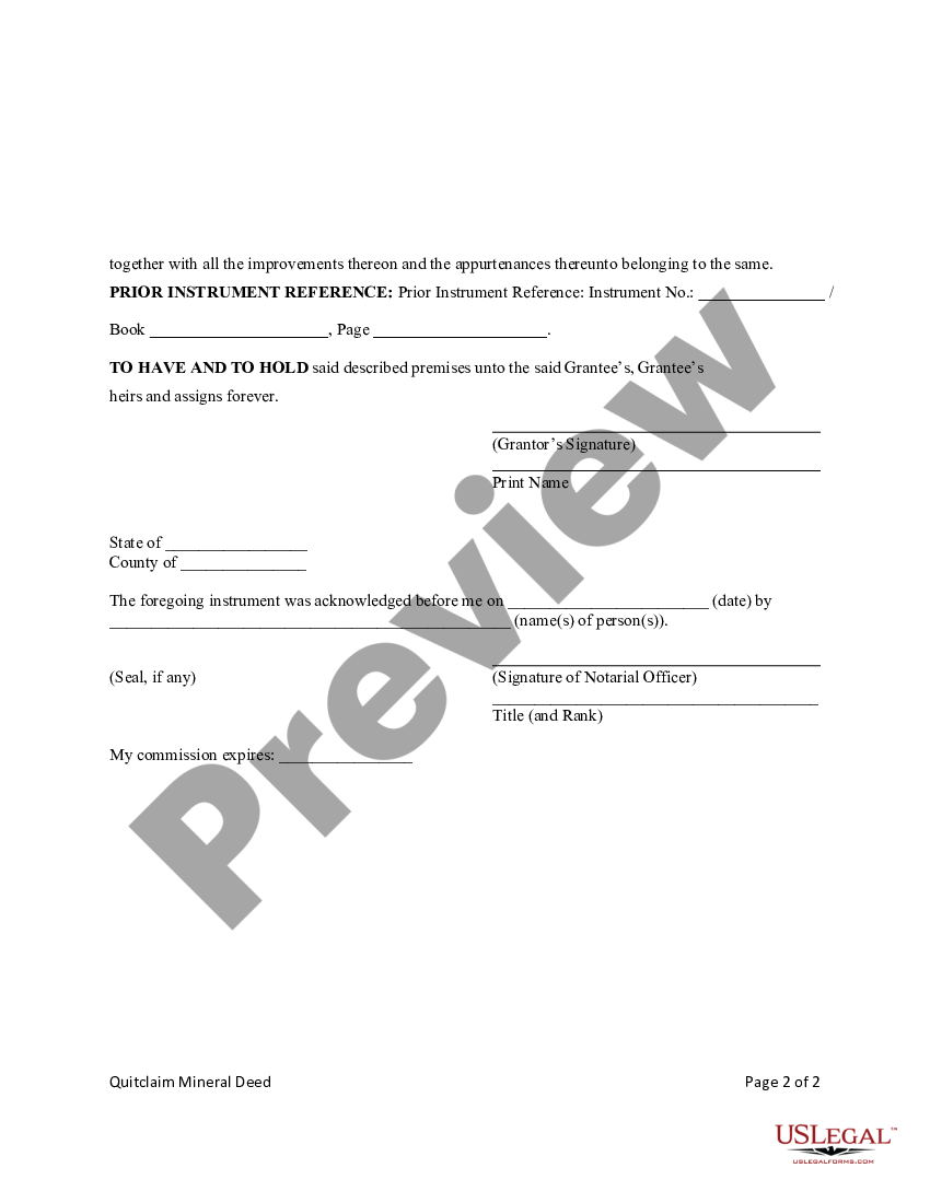 Oklahoma Mineral Deed From An Individual To Two Individuals Us Legal Forms 8478