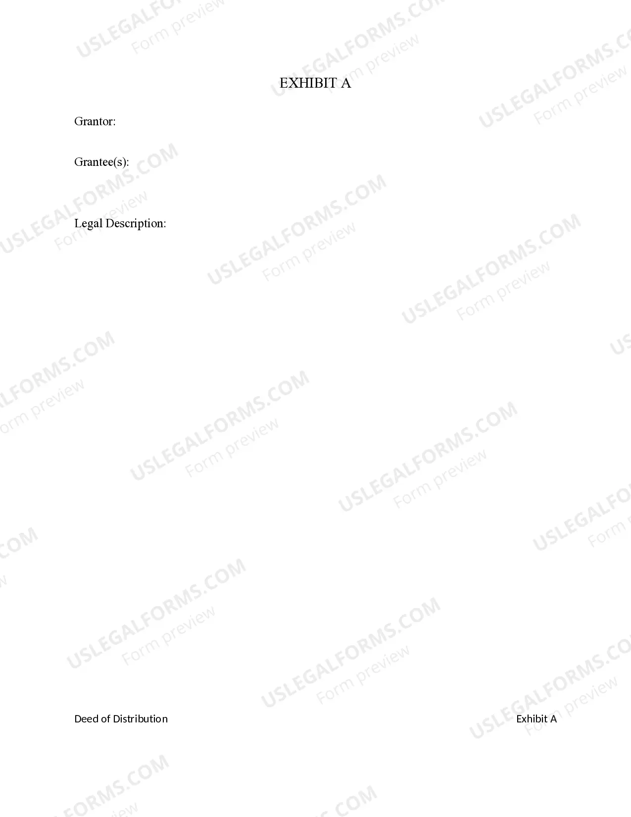 Preview Deed of Distribution