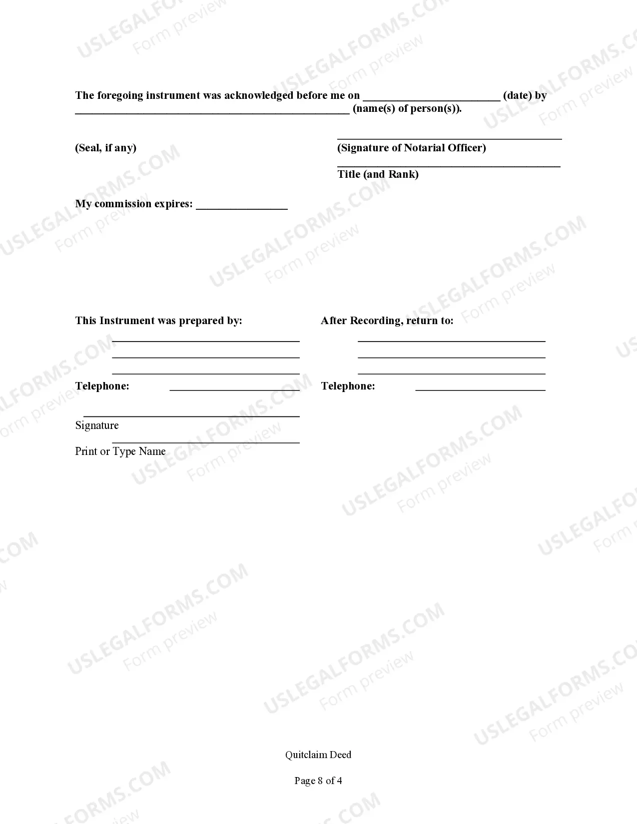 Preview Quitclaim Deed by Two Individuals to Husband and Wife