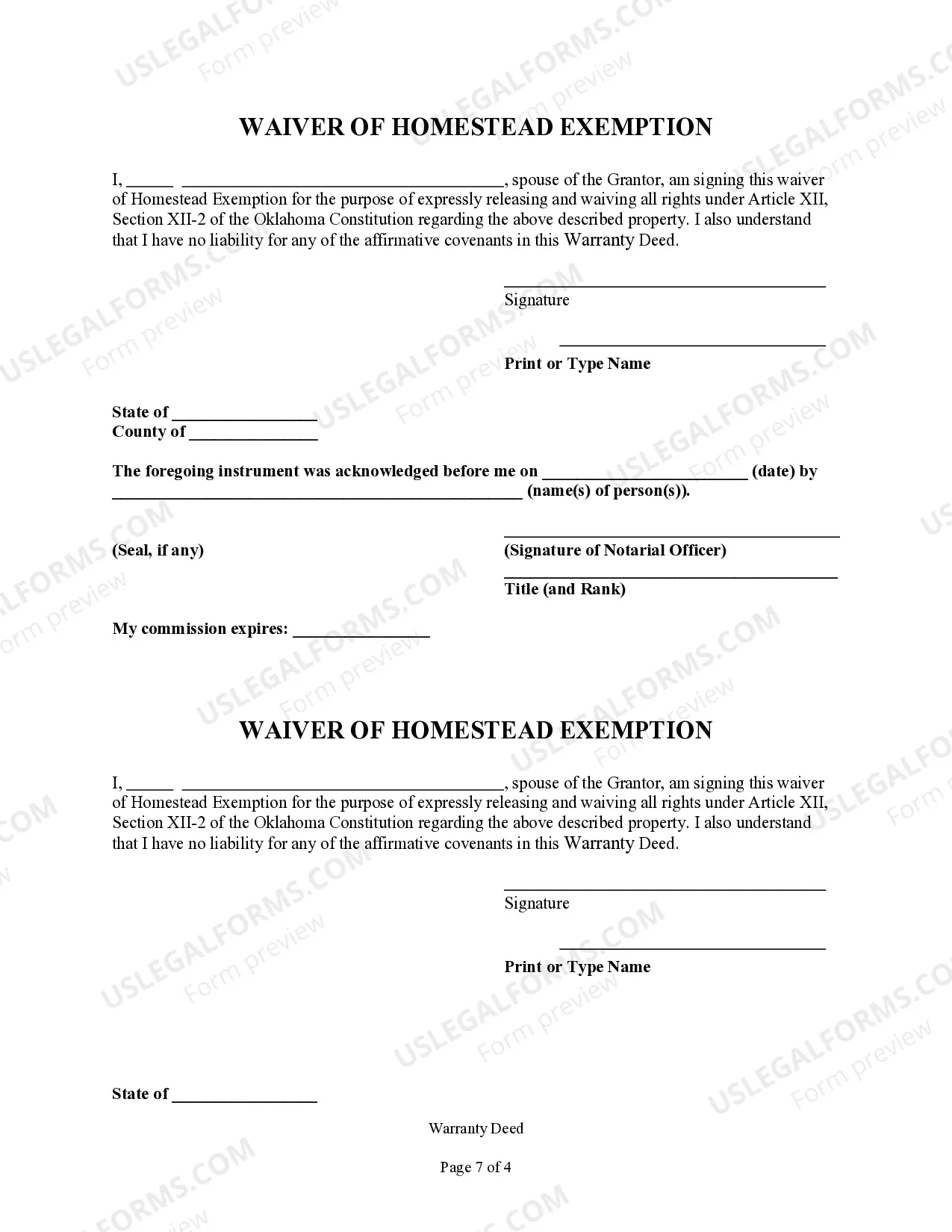 Preview Warranty Deed from two Individuals to Husband and Wife