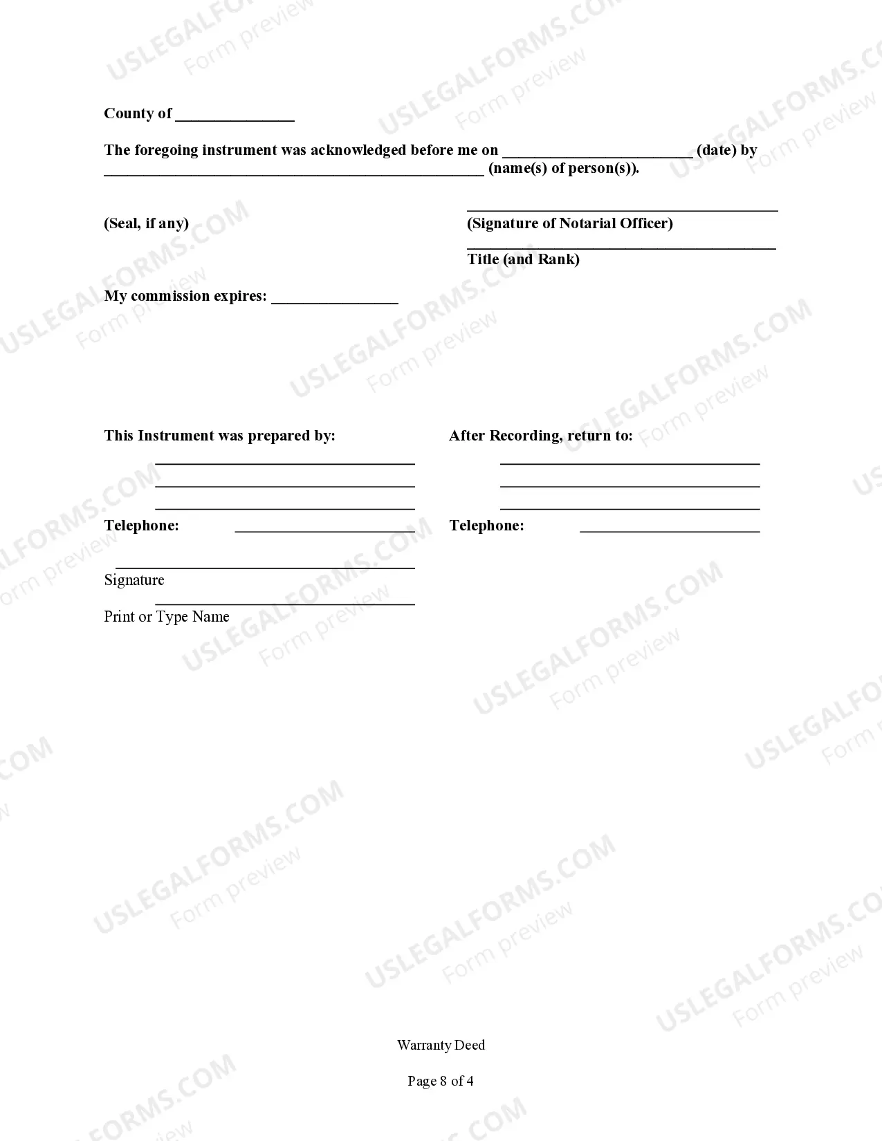Preview Warranty Deed from two Individuals to Husband and Wife
