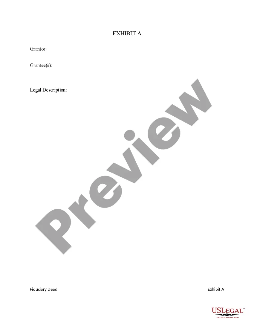 Preview Fiduciary Deed for Probate Estate - Testate or Intestate