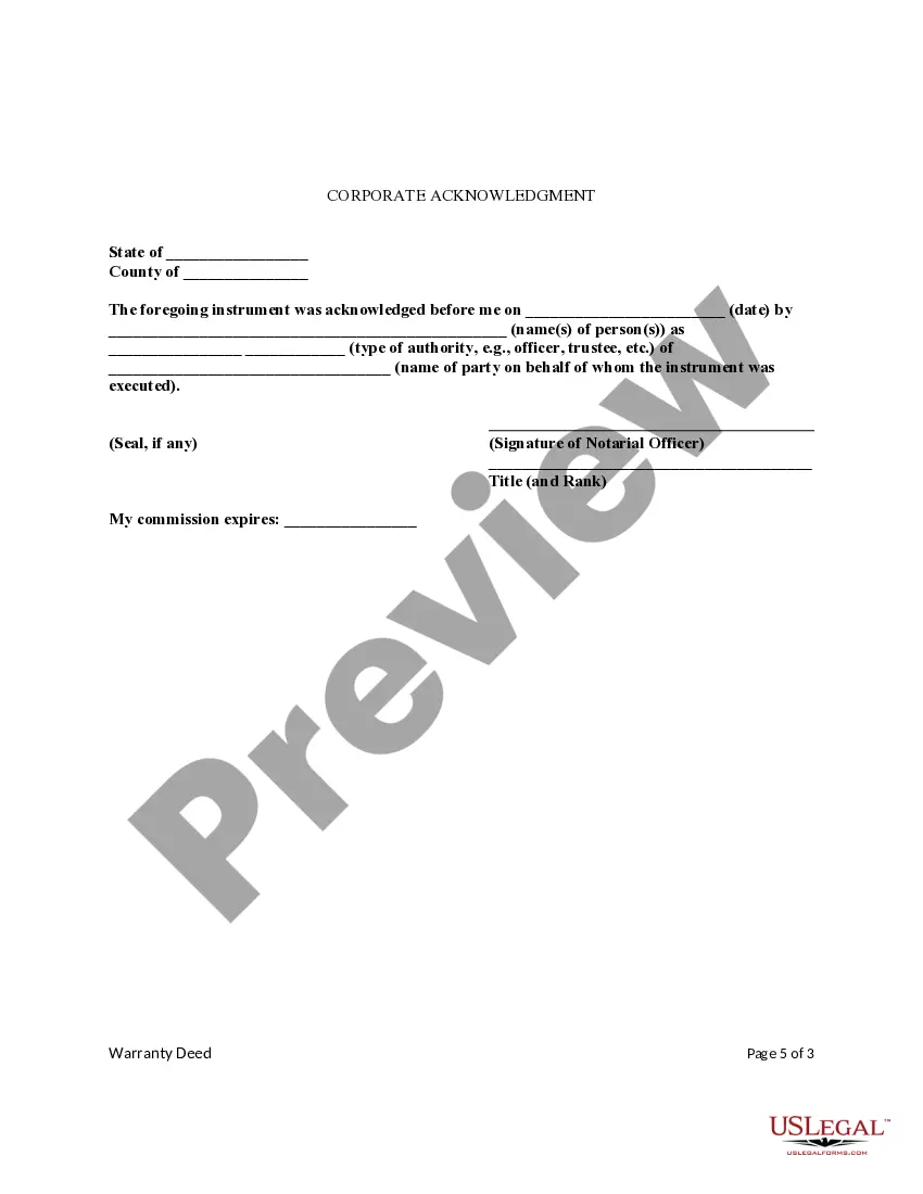 Get Warranty Deed from a trust as Grantor to an individual as Grantee. Preview Warranty Deed from a trust as Grantor to an individual as Grantee.