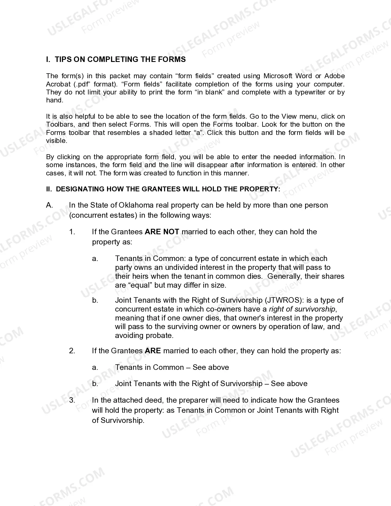 Preview Warranty Deed - Two Individuals to Two Individuals - Joint Tenants with Right of Survivorship