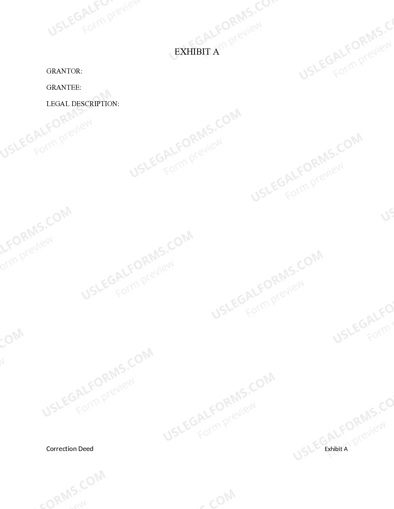 Preview Correction Mineral Deed