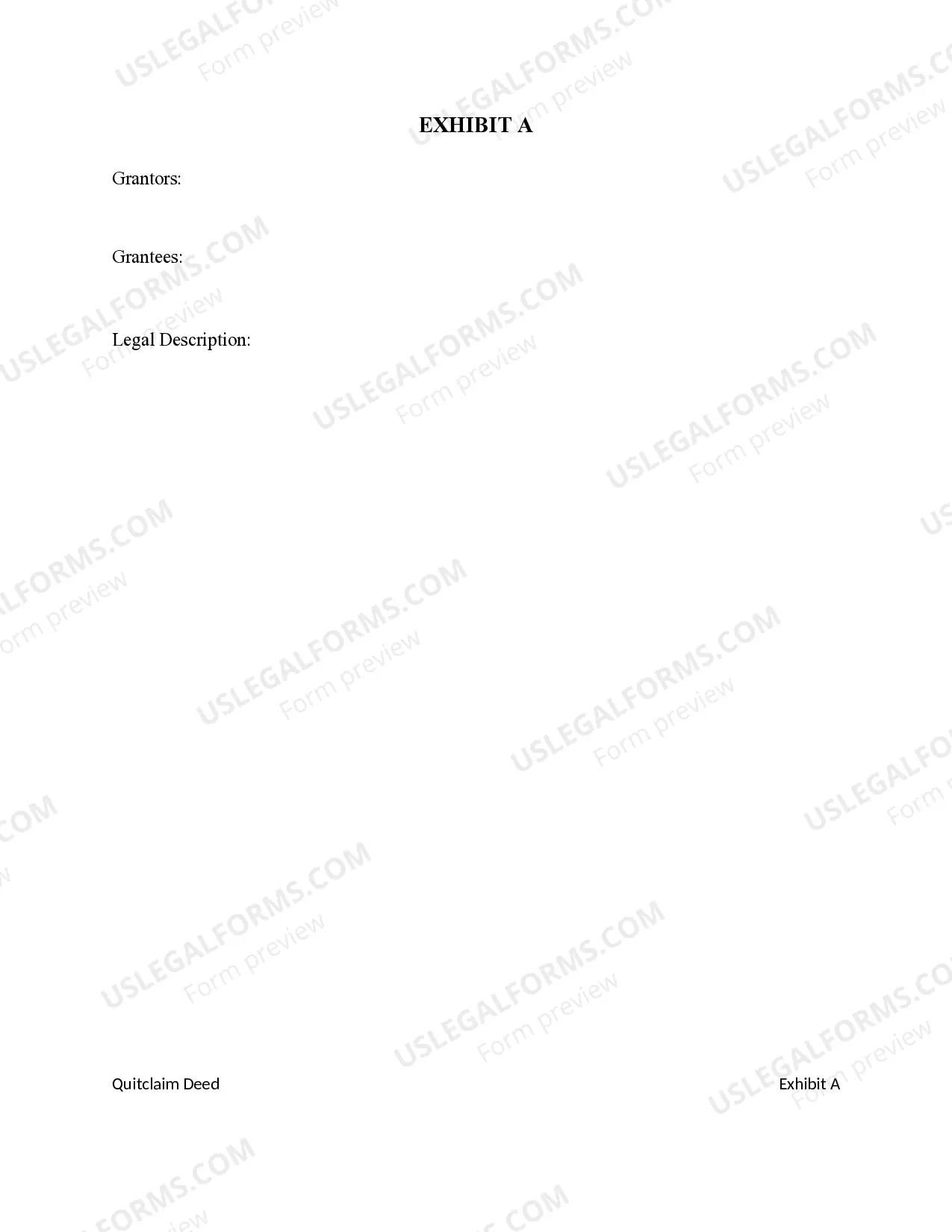 Preview Quitclaim Deed from Husband and Wife/ Two Individuals to Husband and Wife / Two Individuals