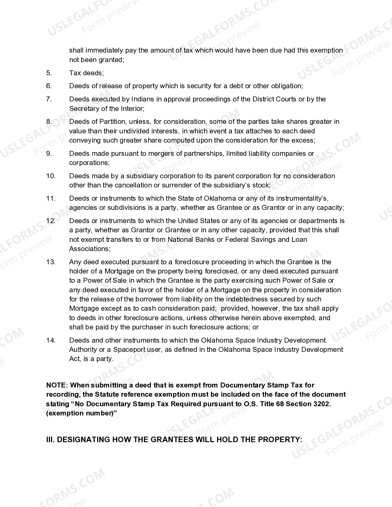 Preview Special Warranty Deed from a Trust to Four Individuals Subject to a Life Estate