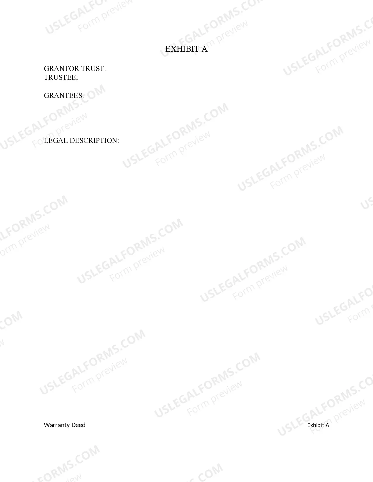 Preview Special Warranty Deed from a Trust to Four Individuals Subject to a Life Estate