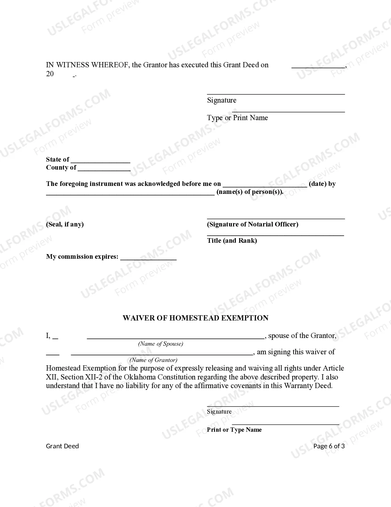 Preview Grant Deed - Individual to Trust