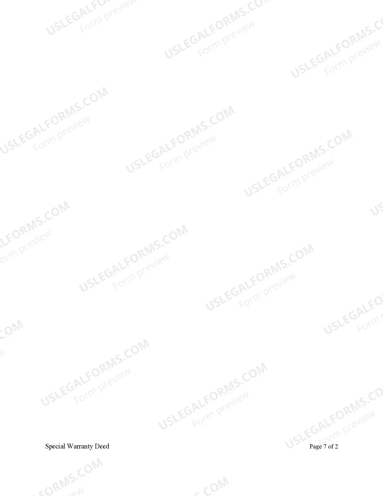 Preview Oklahoma Special Warranty Deed from an Individual to a Limited Liability Company
