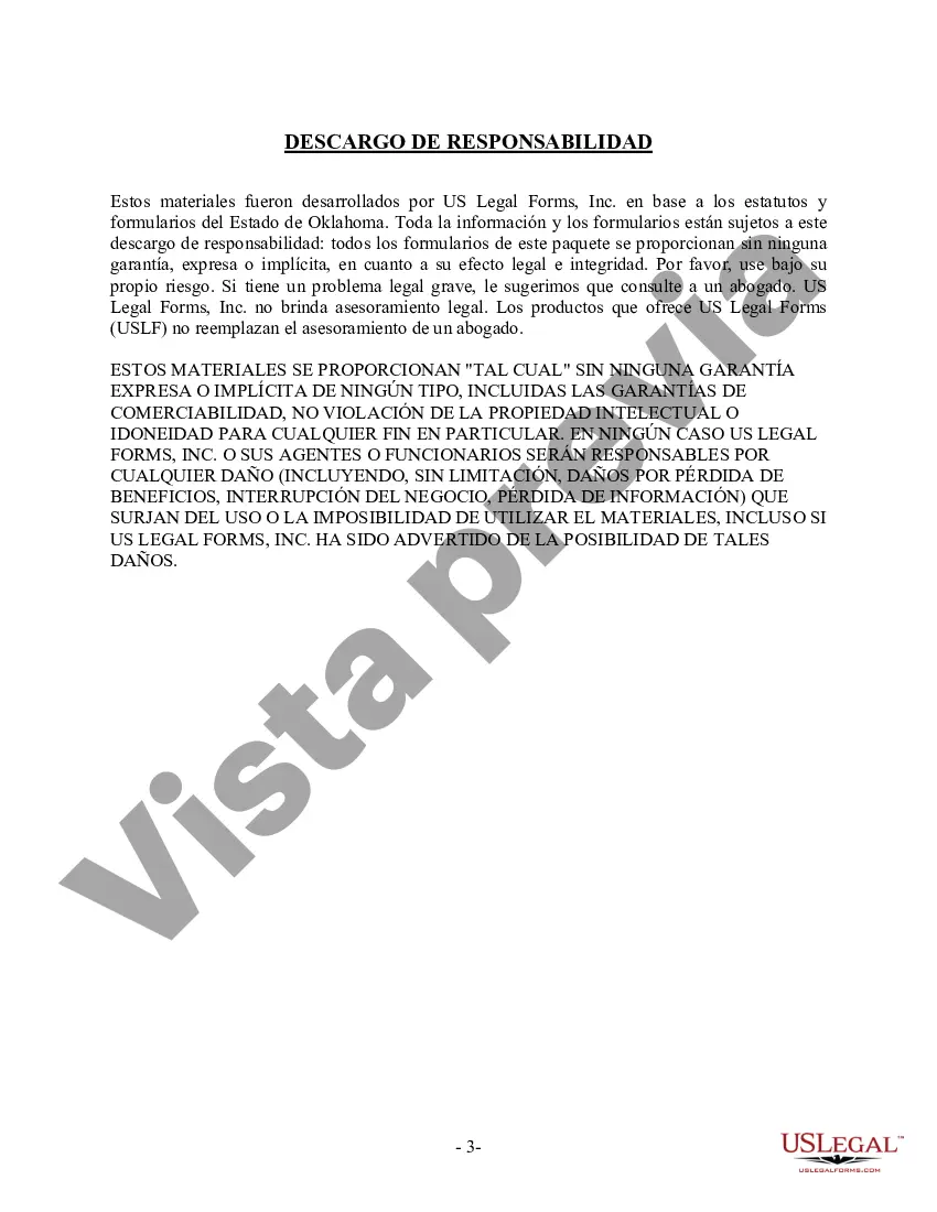 Preview Renuncia y descargo de responsabilidad de los intereses sobre bienes inmuebles