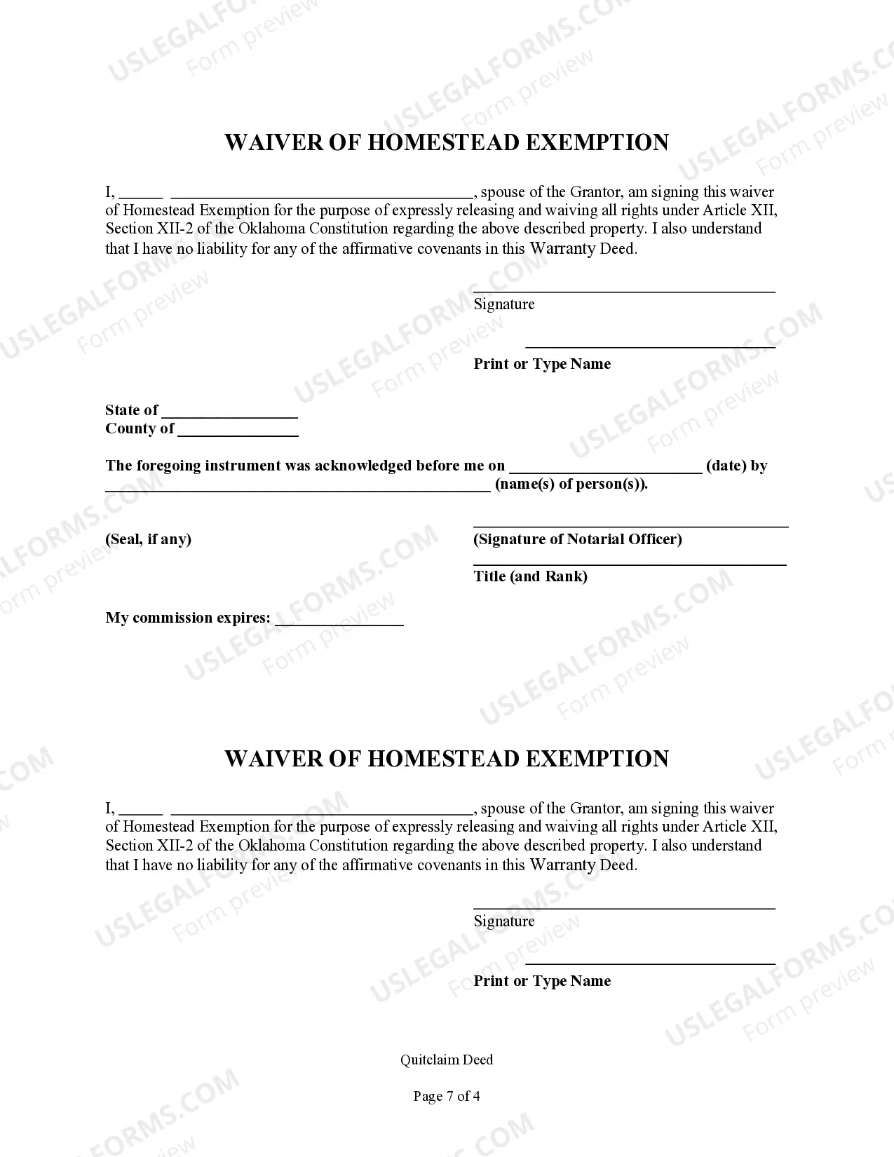Preview Quitclaim Deed by Two Individuals to Corporation