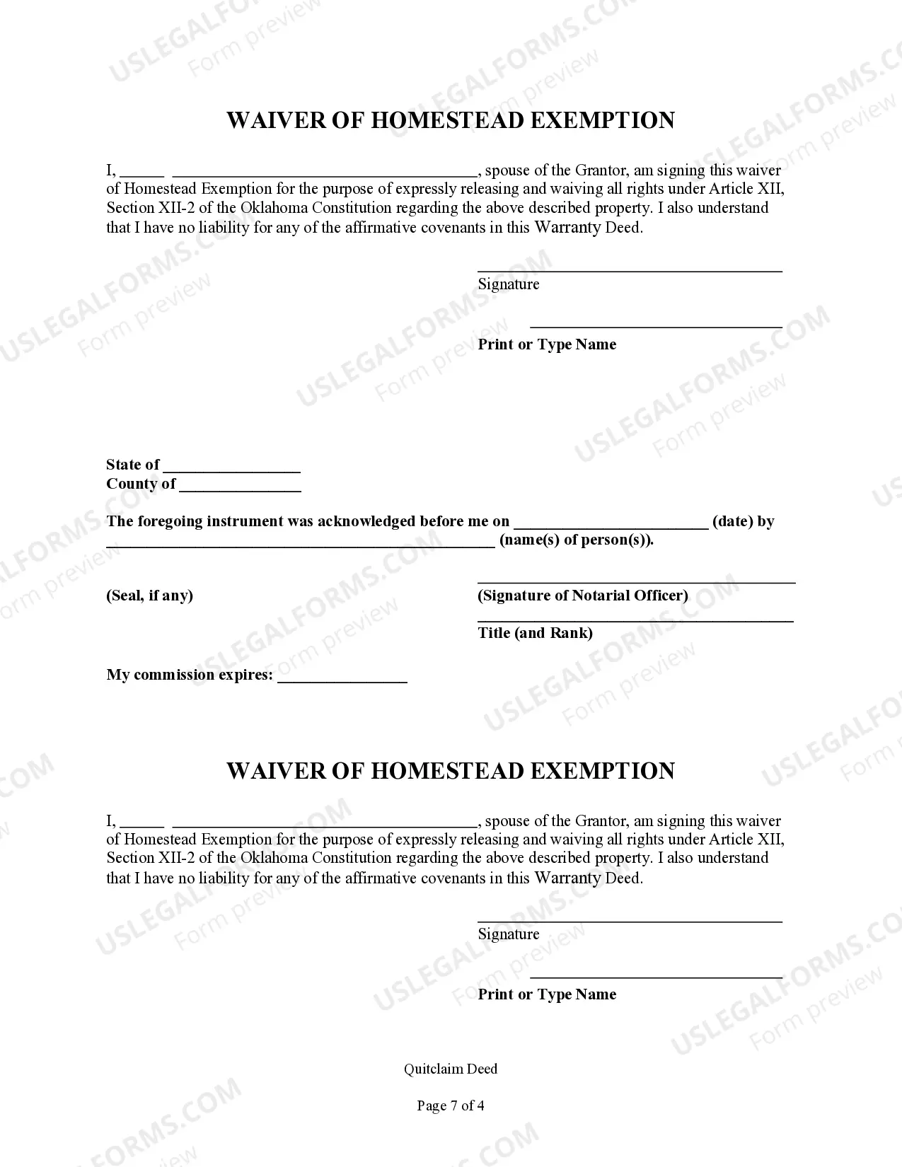 Preview Warranty Deed from two Individuals to Corporation