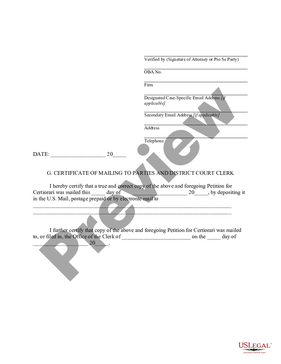page 2 Petition for Certiorari to Review Certified Interlocutory Order preview